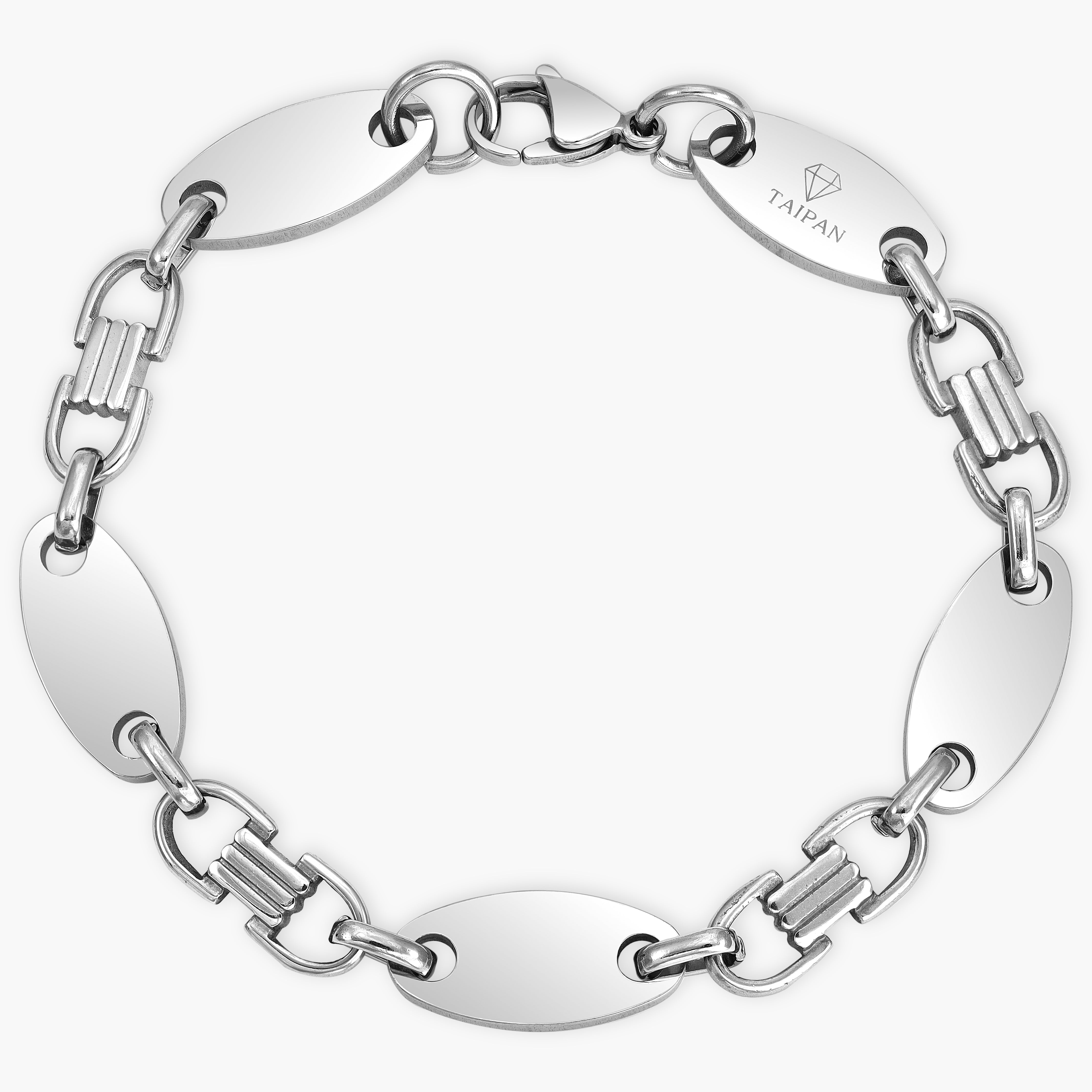 Set Plattenkette 10mm breit aus Edelstahl - Taipan Schmuck