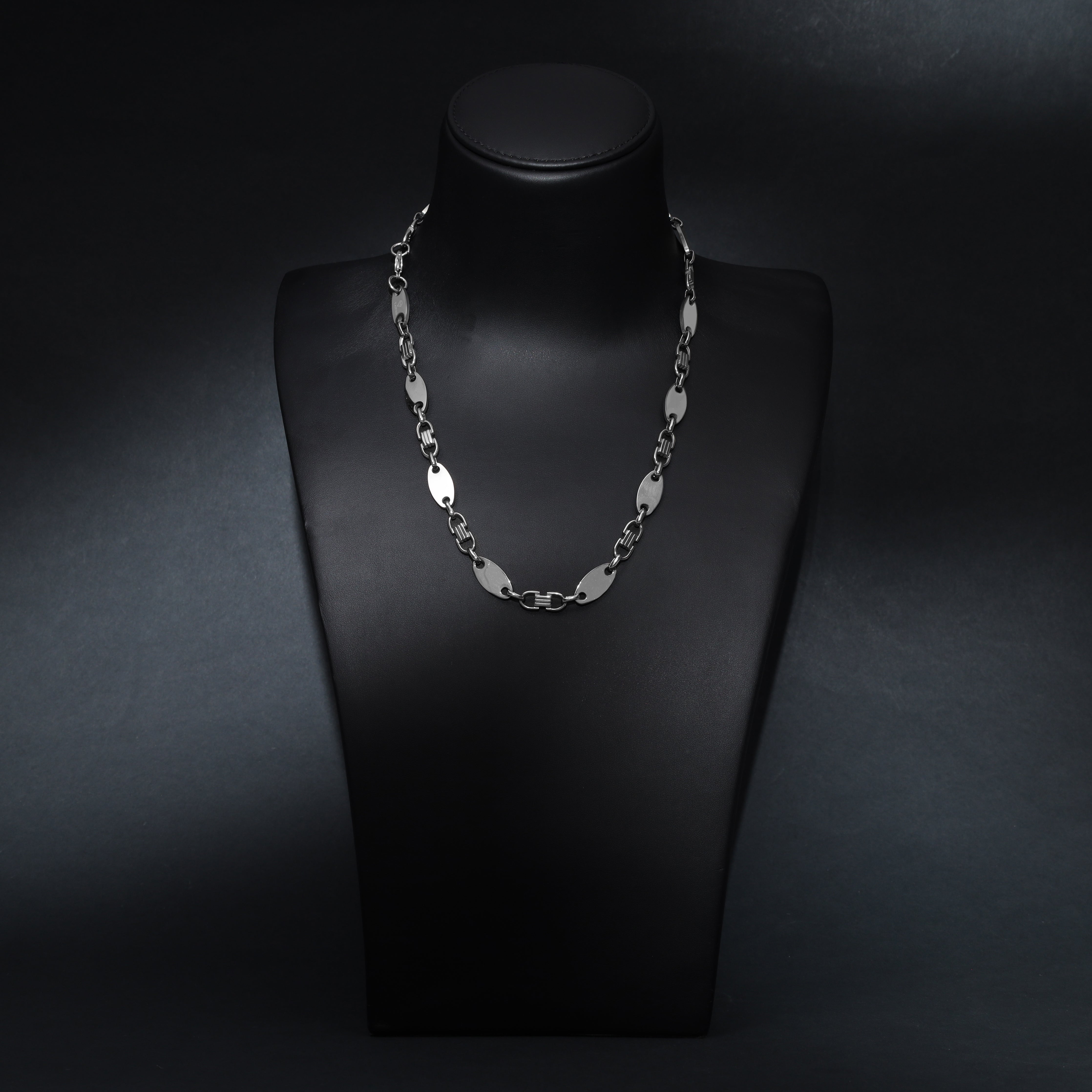 Set Plattenkette 10mm breit aus Edelstahl - Taipan Schmuck