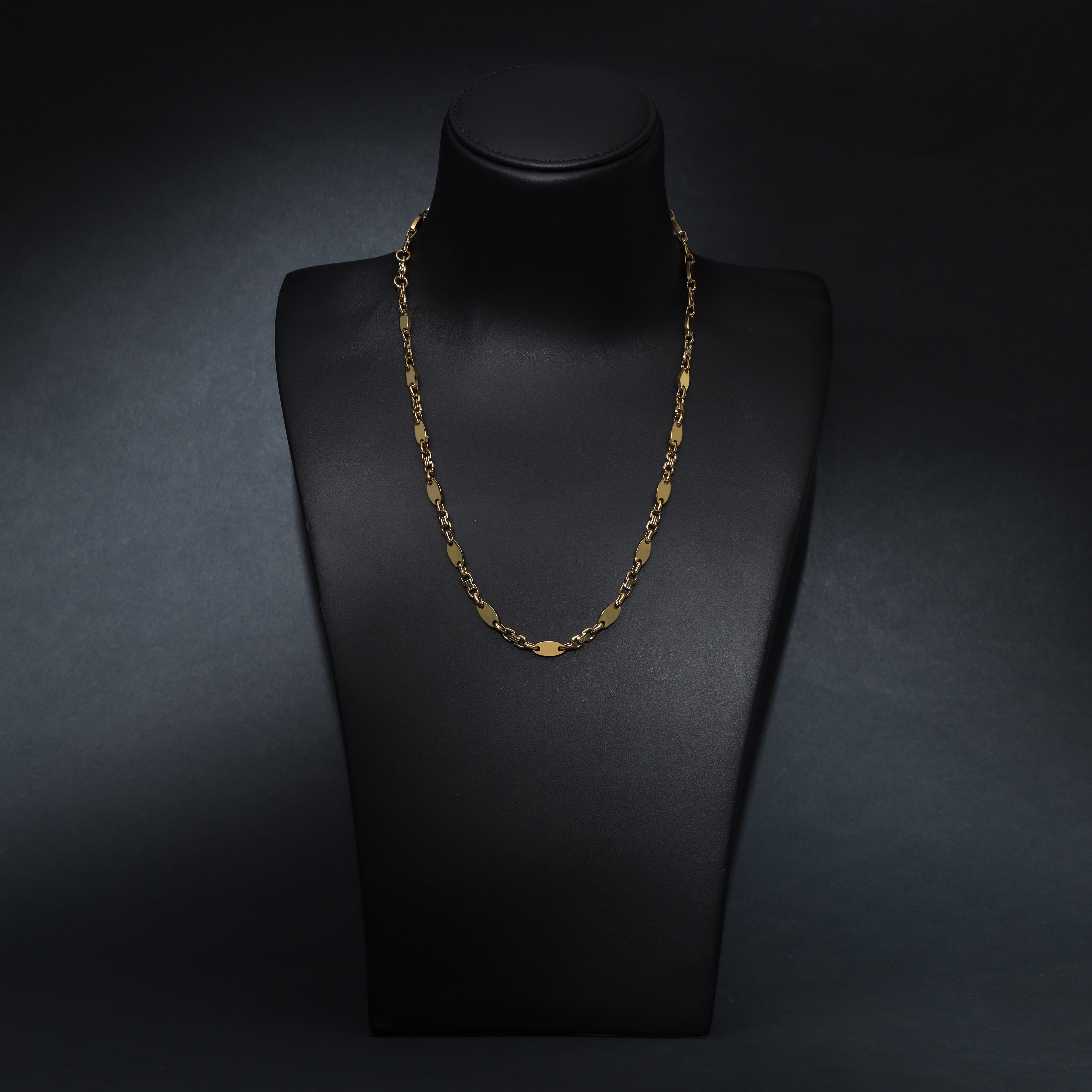 Set Plattenkette 6mm breit aus Edelstahl 18K Vergoldet - Taipan Schmuck