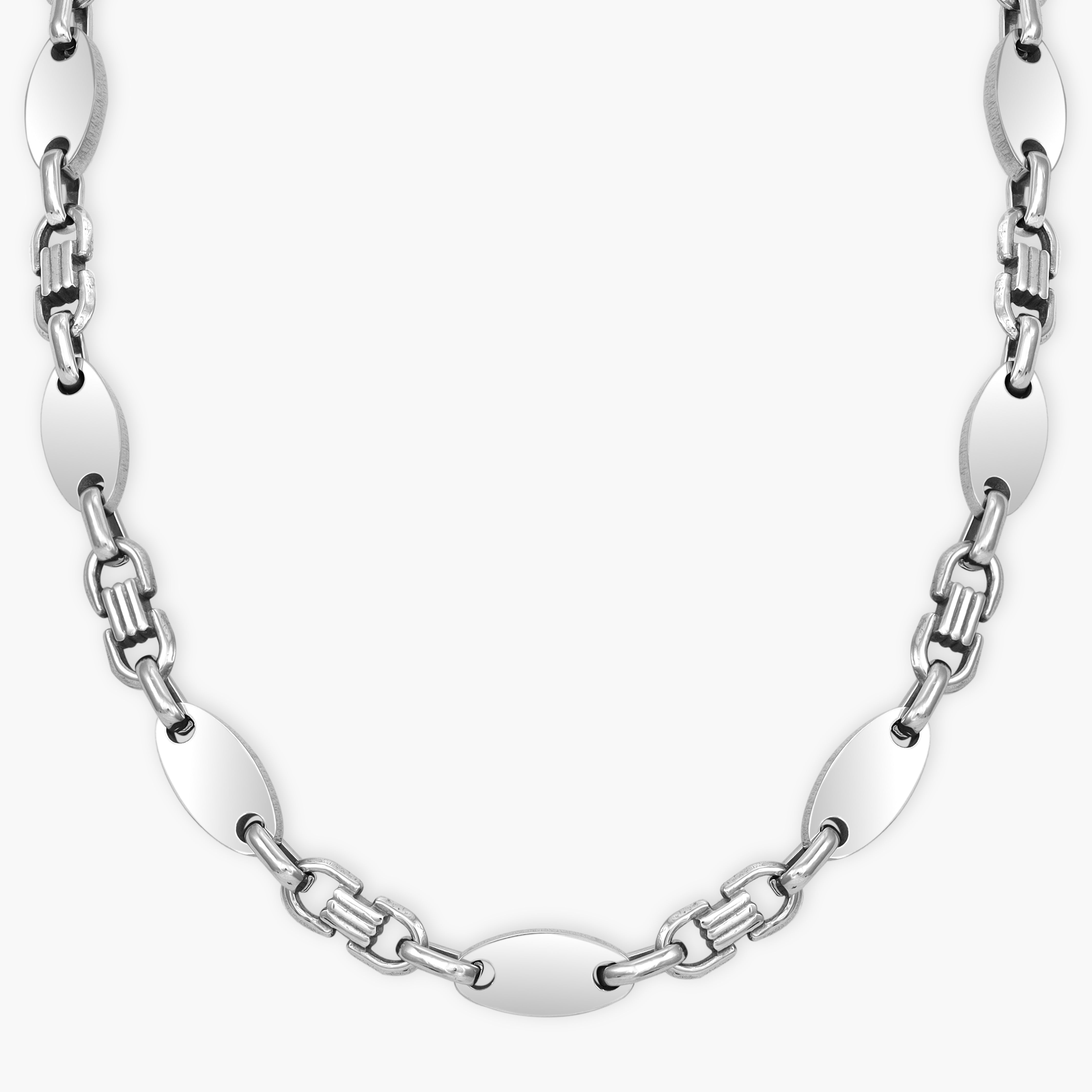 Set Plattenkette 6mm breit aus Edelstahl - Taipan Schmuck