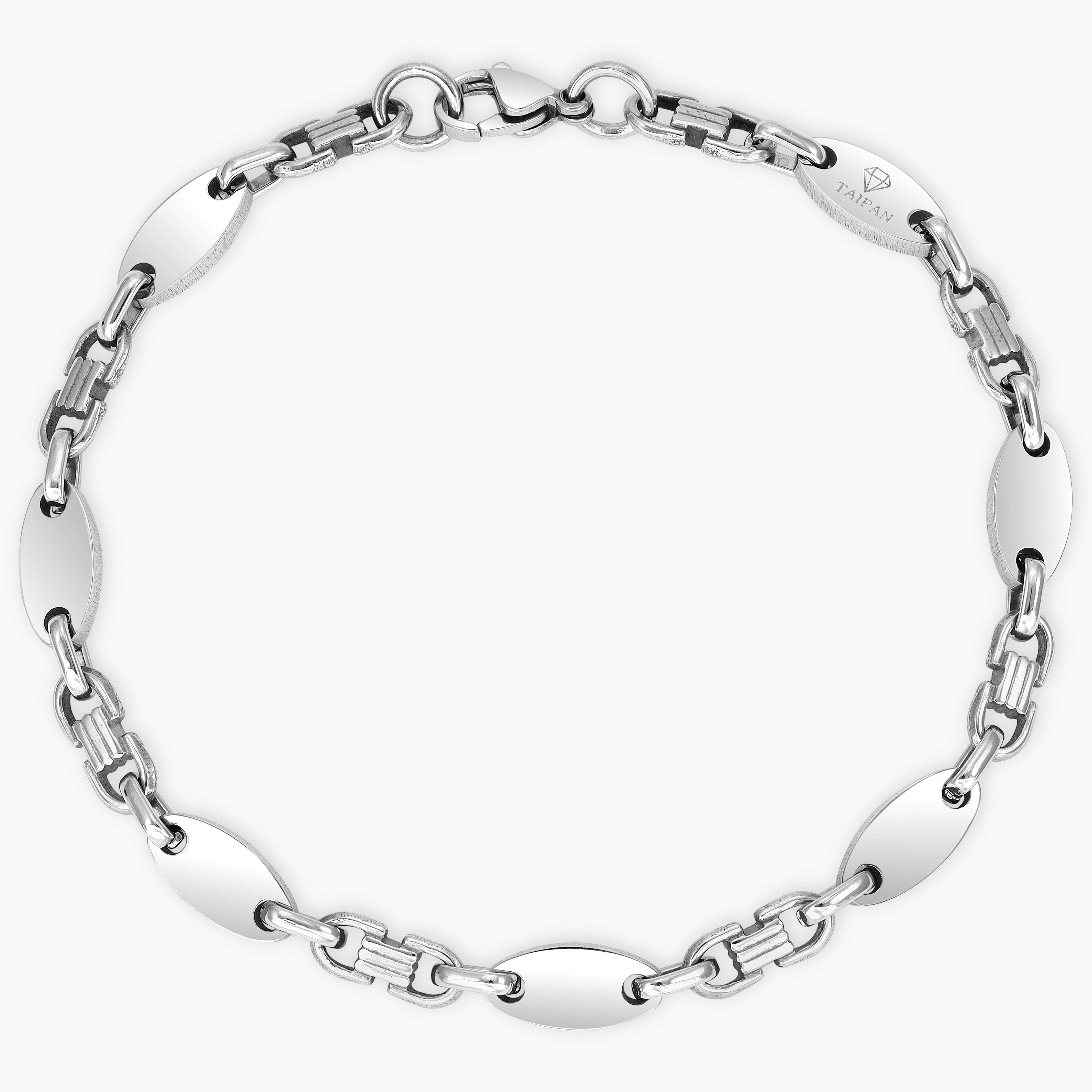 Set Plattenkette 6mm breit aus Edelstahl - Taipan Schmuck