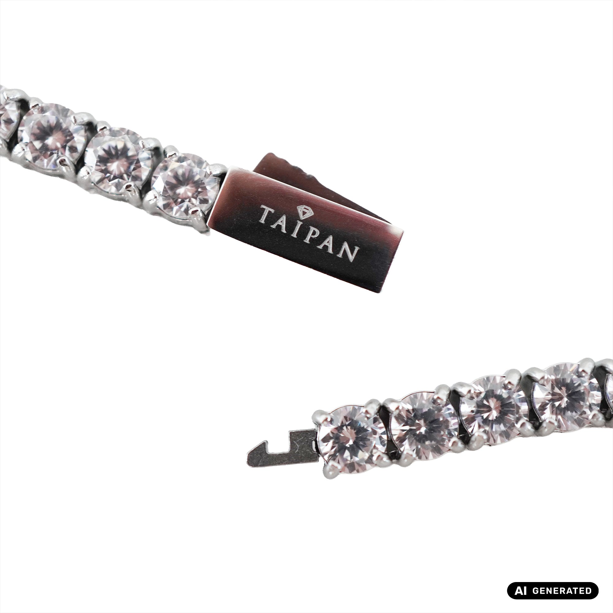 Tennis Chain Kette 4mm breit aus Edelstahl VVS