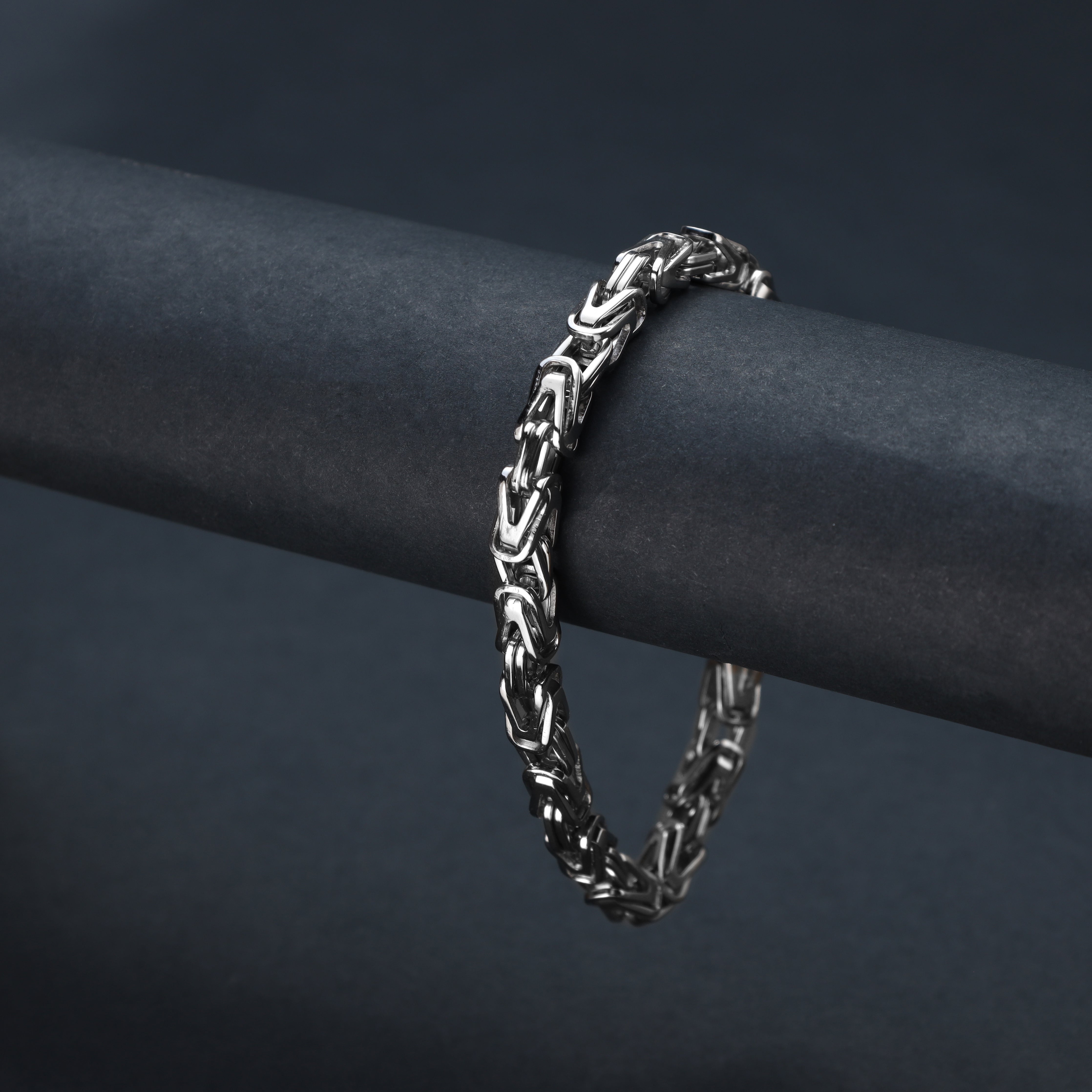 6mm Königskette Armband aus Edelstahl