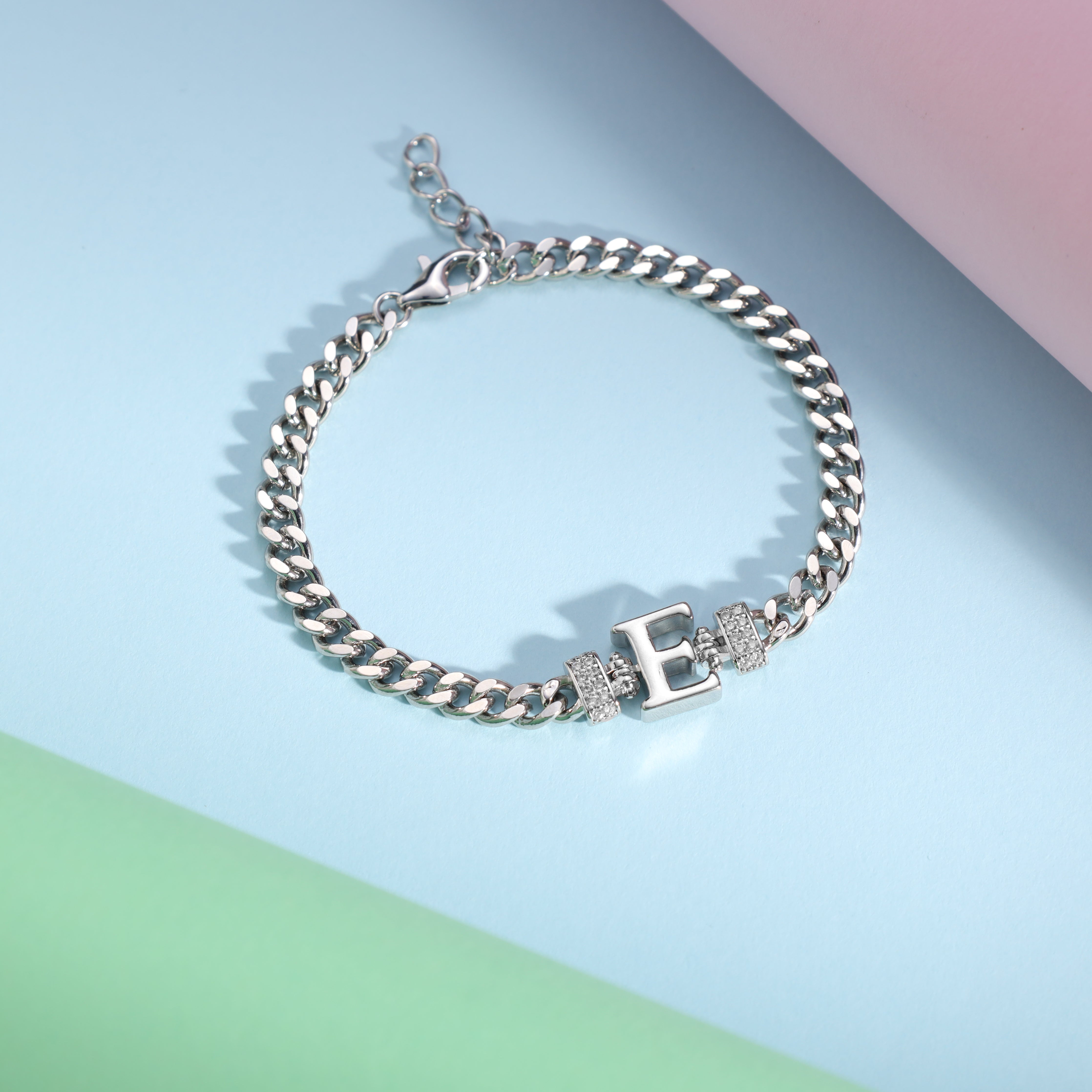 Damen Panzerkette Armband mit Buchstaben A-Z - Taipan Schmuck