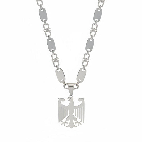 Set - Deutscher Adler + 8,5mm Plattenkette aus Edelstahl
