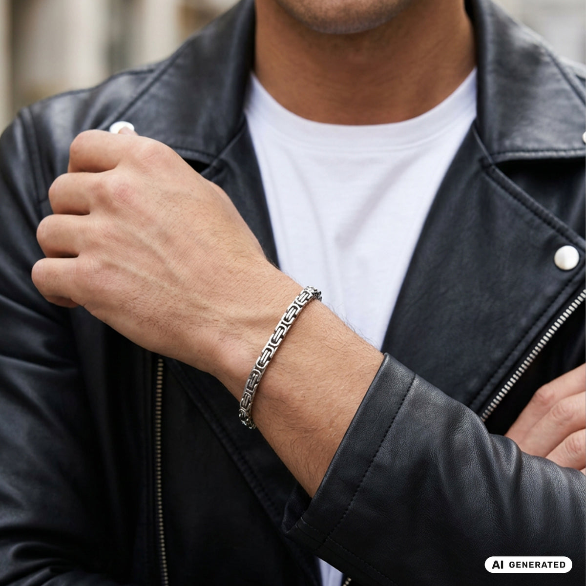 Set - Kette + Armband 4mm Königskette aus Edelstahl