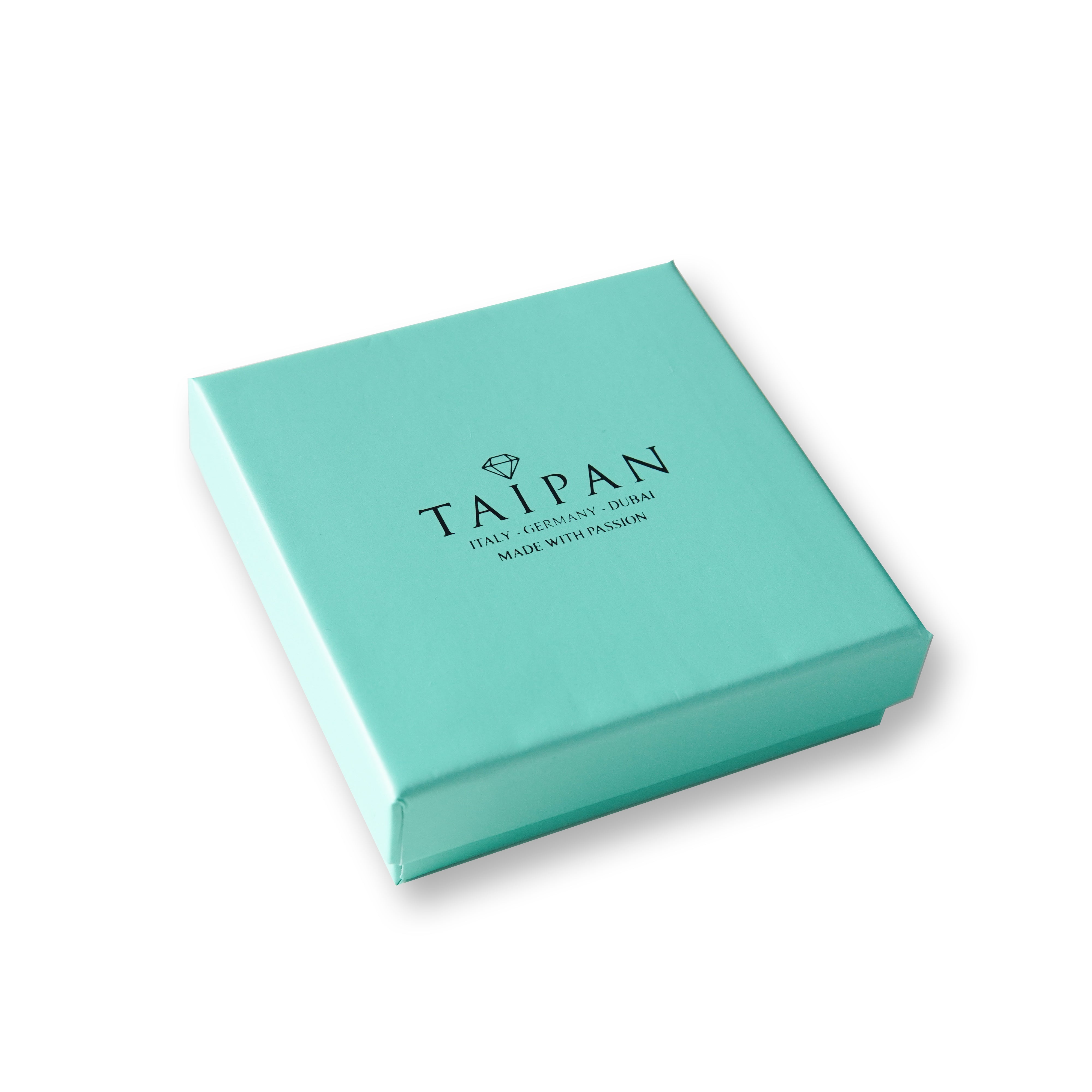 Schachtel / Geschenkbox + Putztuch Türkis - Taipan Schmuck