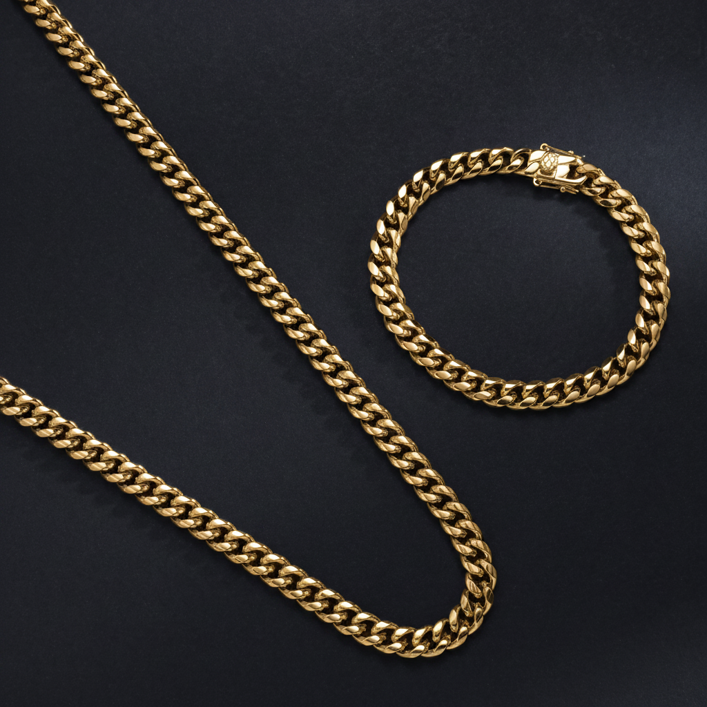 Cuban Link Set – Gold