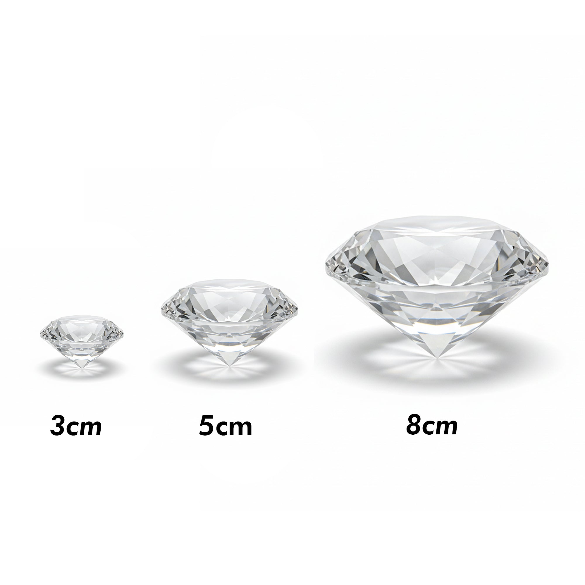 Glas-Diamanten 3 | 5 | 8cm - Taipan Schmuck