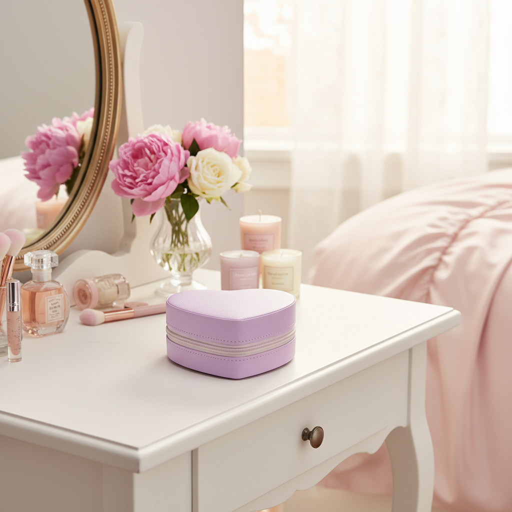 Herzförmige Schmuckbox im Frauenzimmer - Variante 2