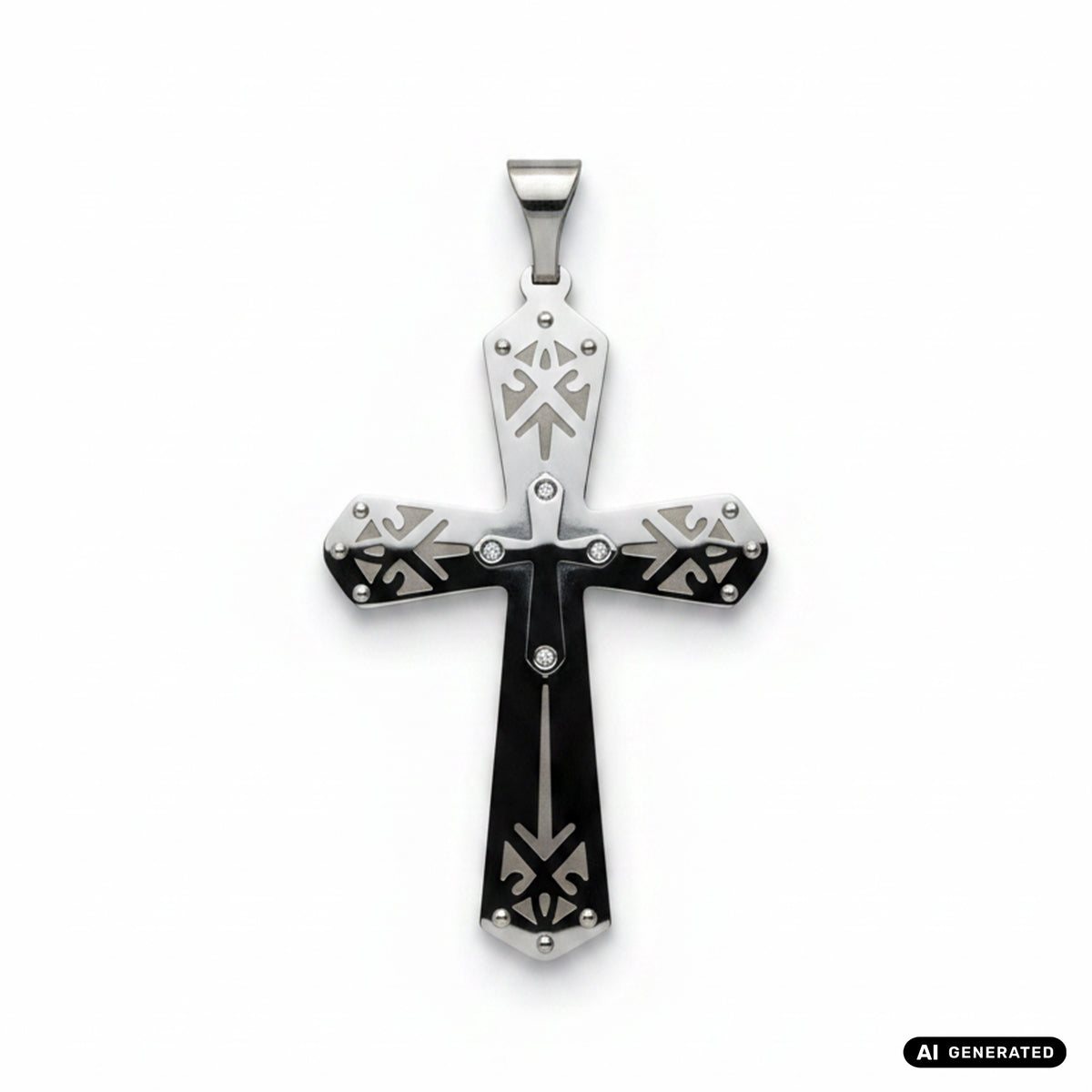 Kreuz Anhänger aus Edelstahl