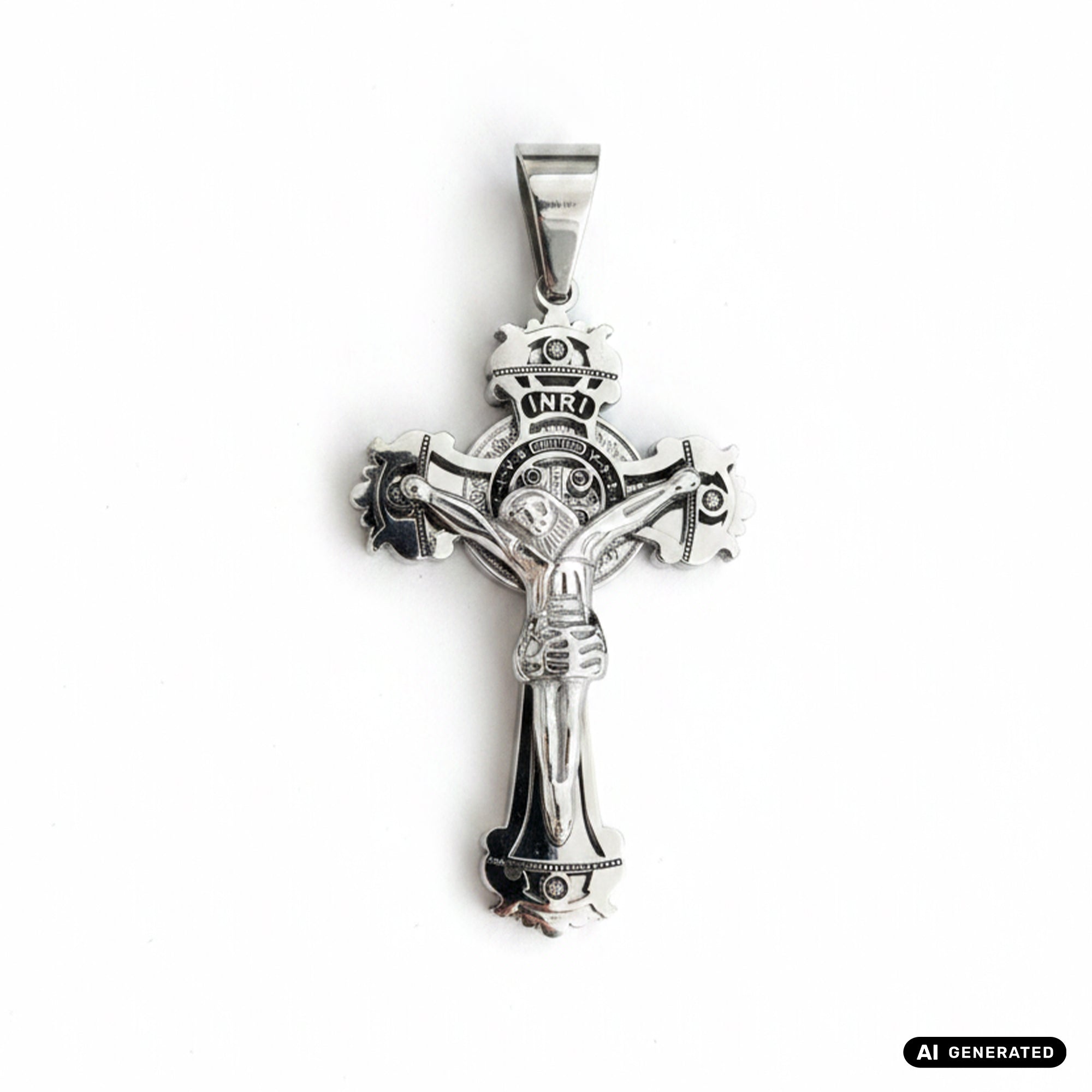 Kreuz Anhänger aus Edelstahl