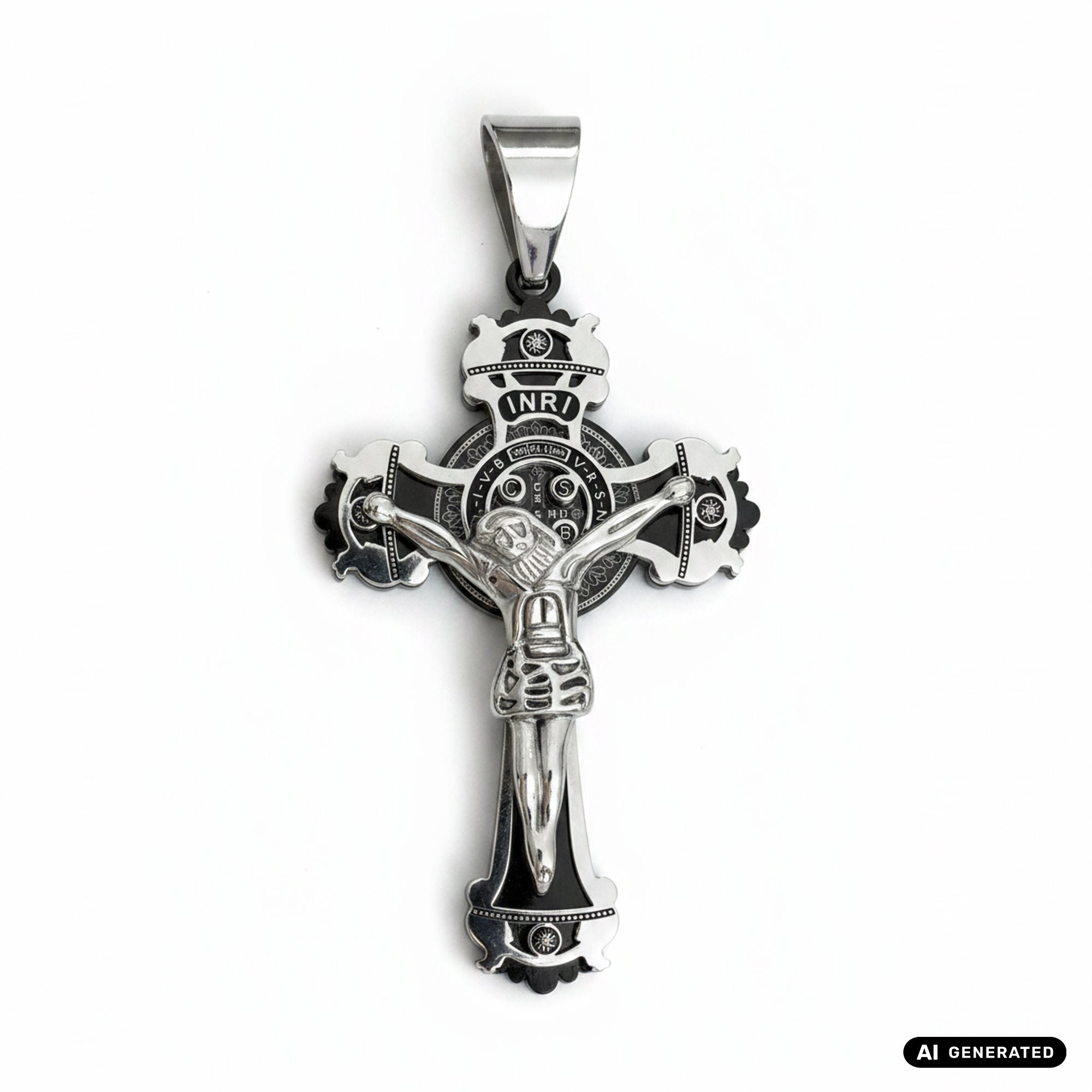 Kreuz Anhänger aus Edelstahl