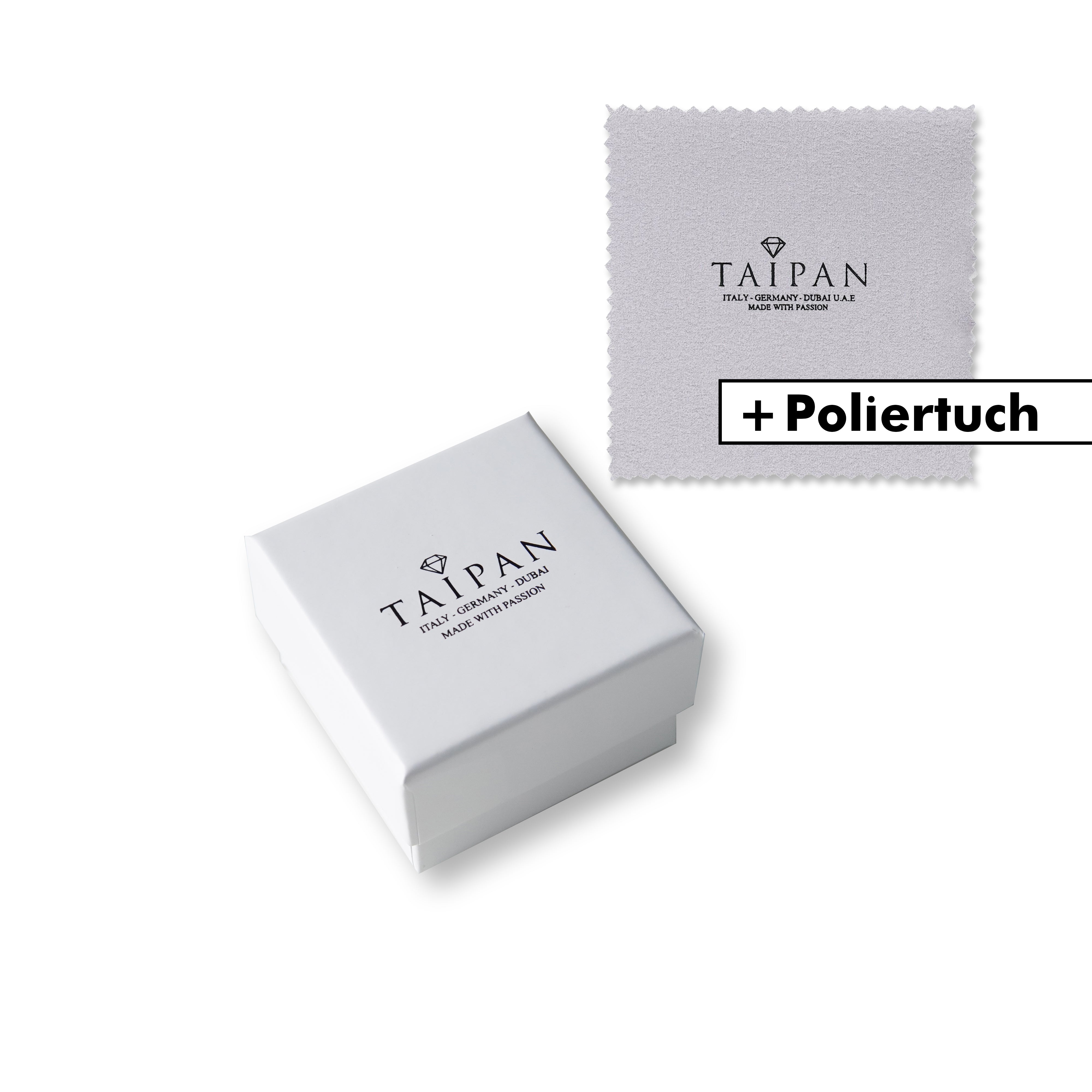 Ringschachtel / Geschenkbox + Putztuch Weiß