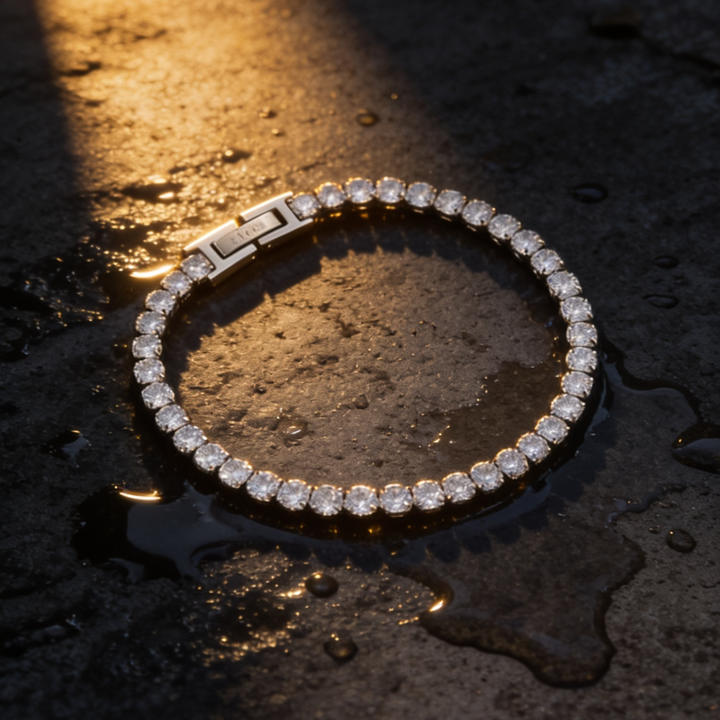 Tennis Chain Armband 4mm breit aus Edelstahl VVS