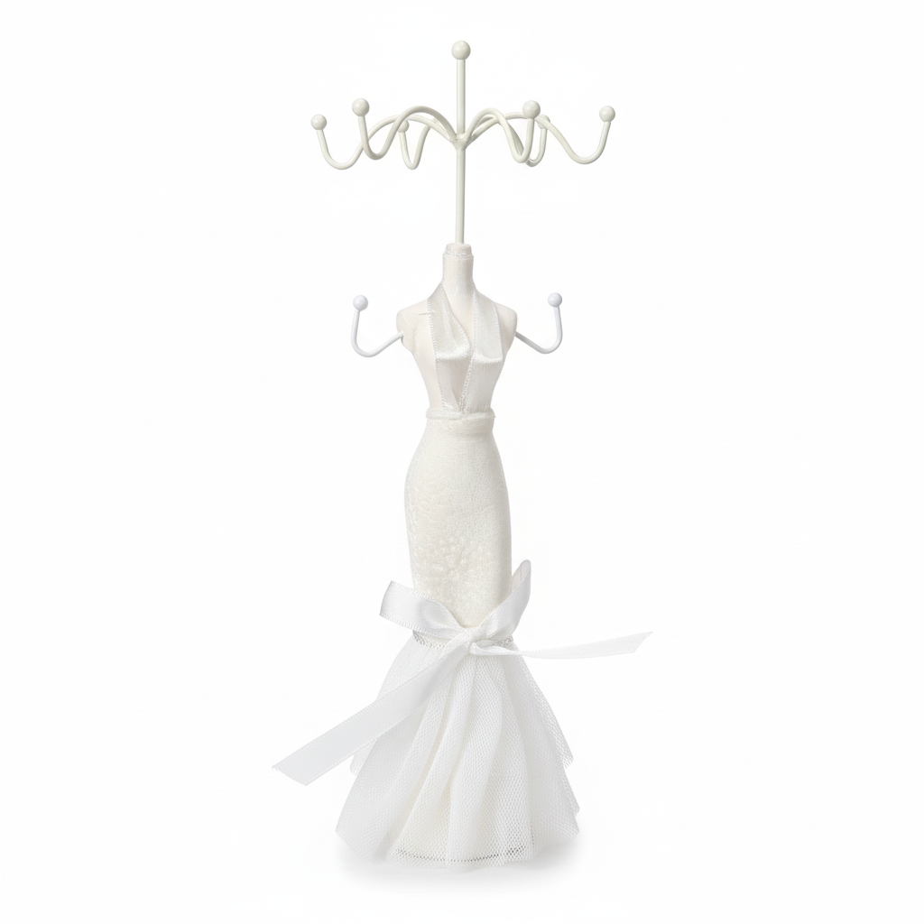 Professionelles Produktbild weißer Mannequin Schmuckständer