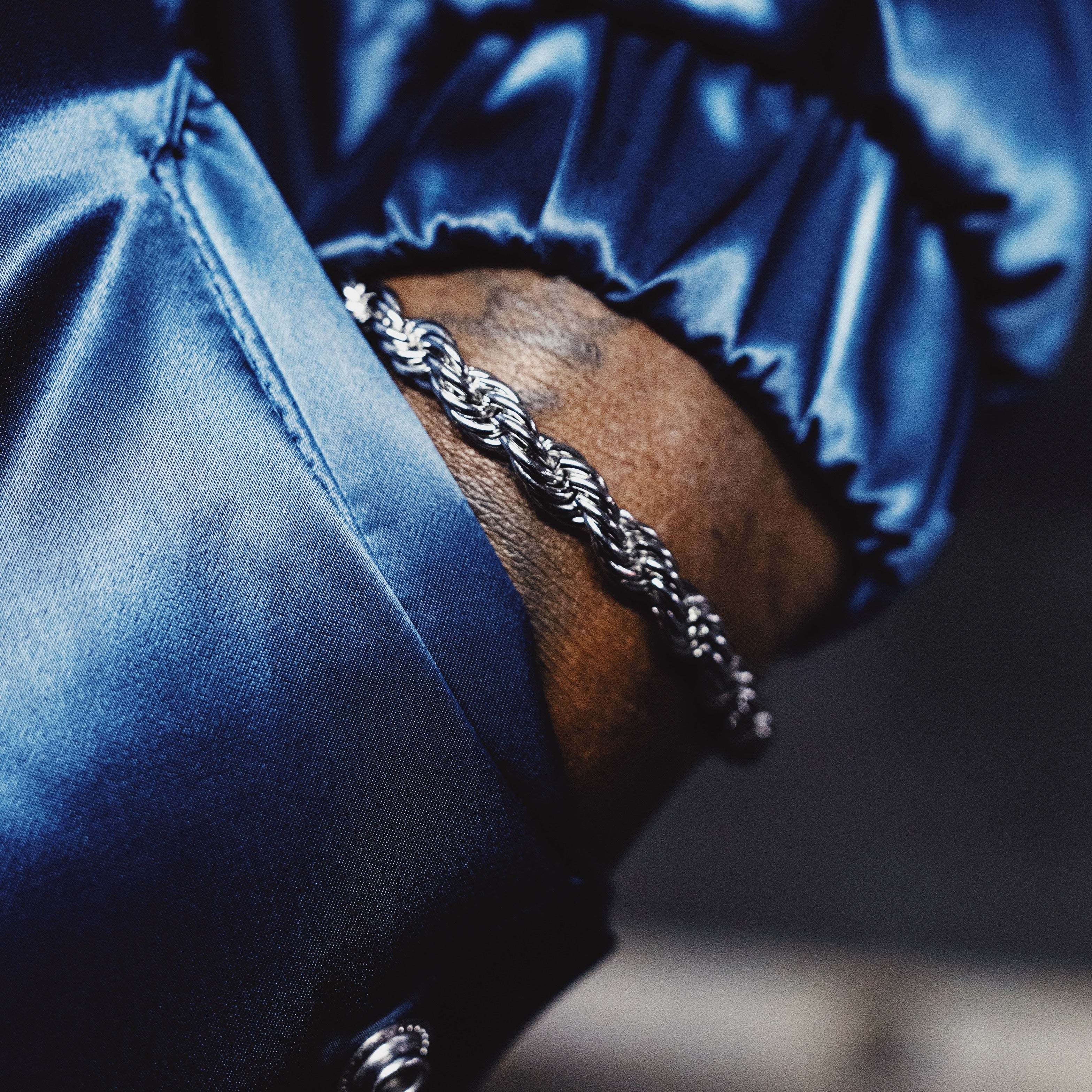 7mm Rope Chain Cord Chain Bracelet made of stainless steel