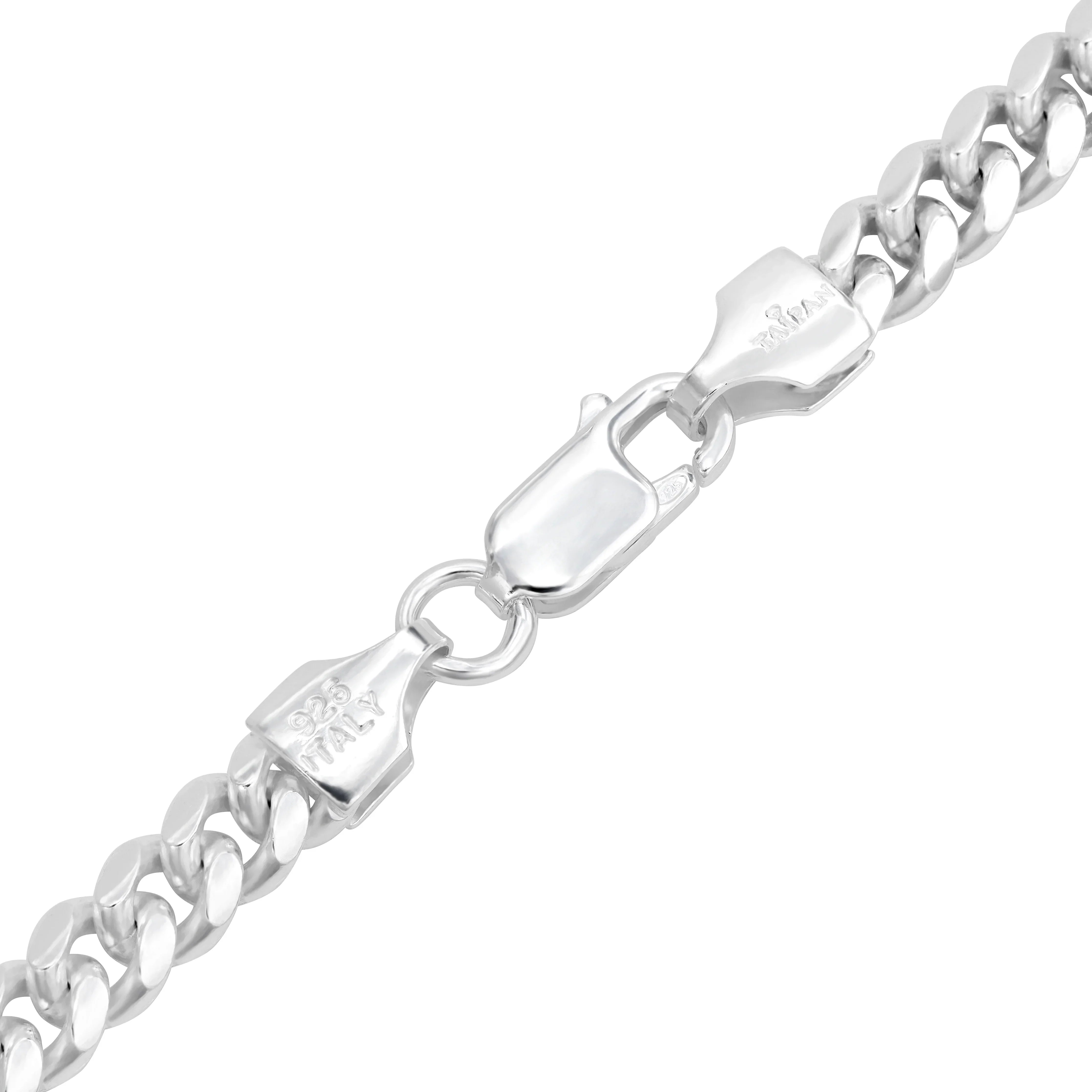 Miami Cuban Link Armband Panzerkette 5mm breit 19cm lang 925 Sterling Silber (B273) - Taipan Schmuck