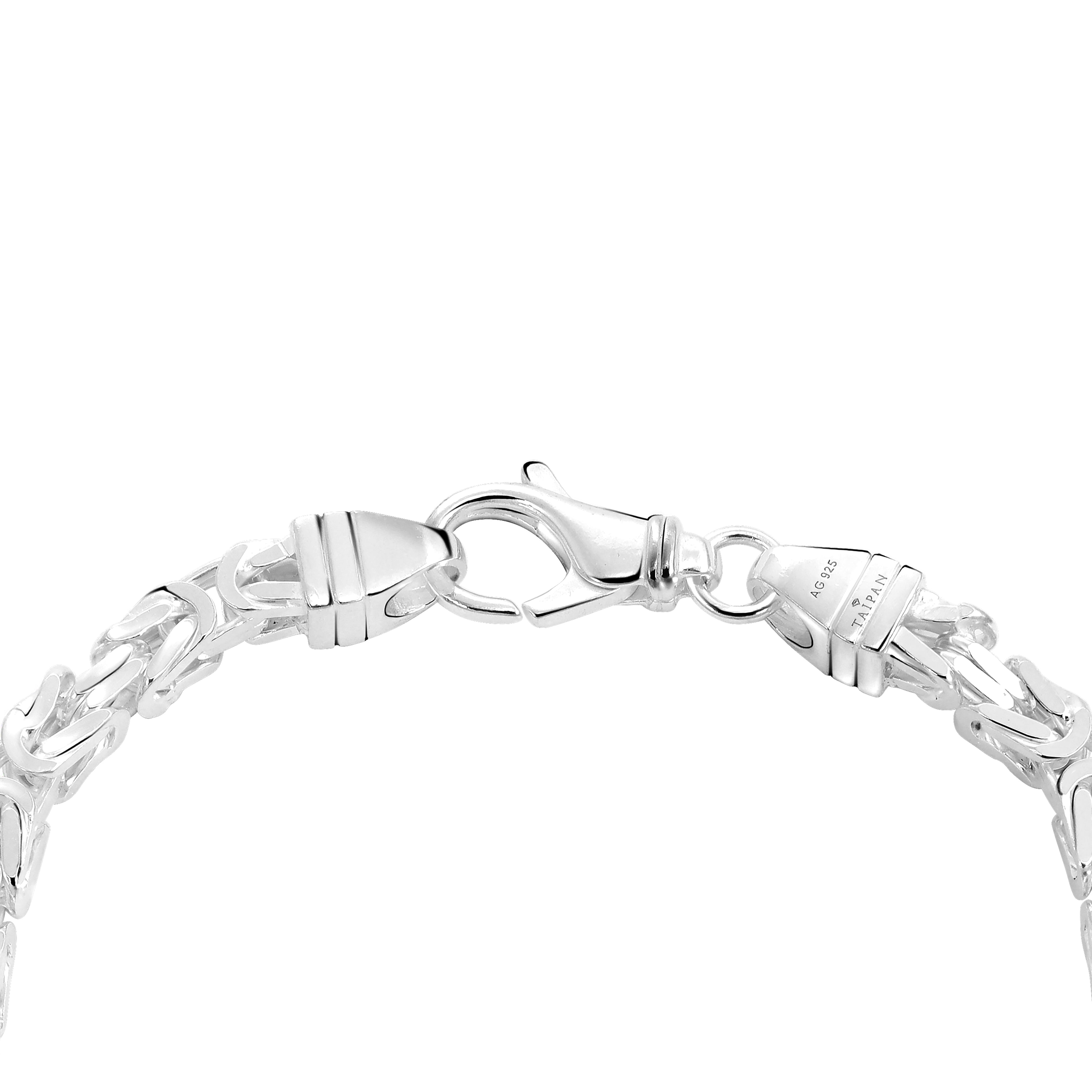 Königskette Armband Königsarmband 5mm breit 21cm lang aus 925 Sterling Silber (B276) - Taipan Schmuck