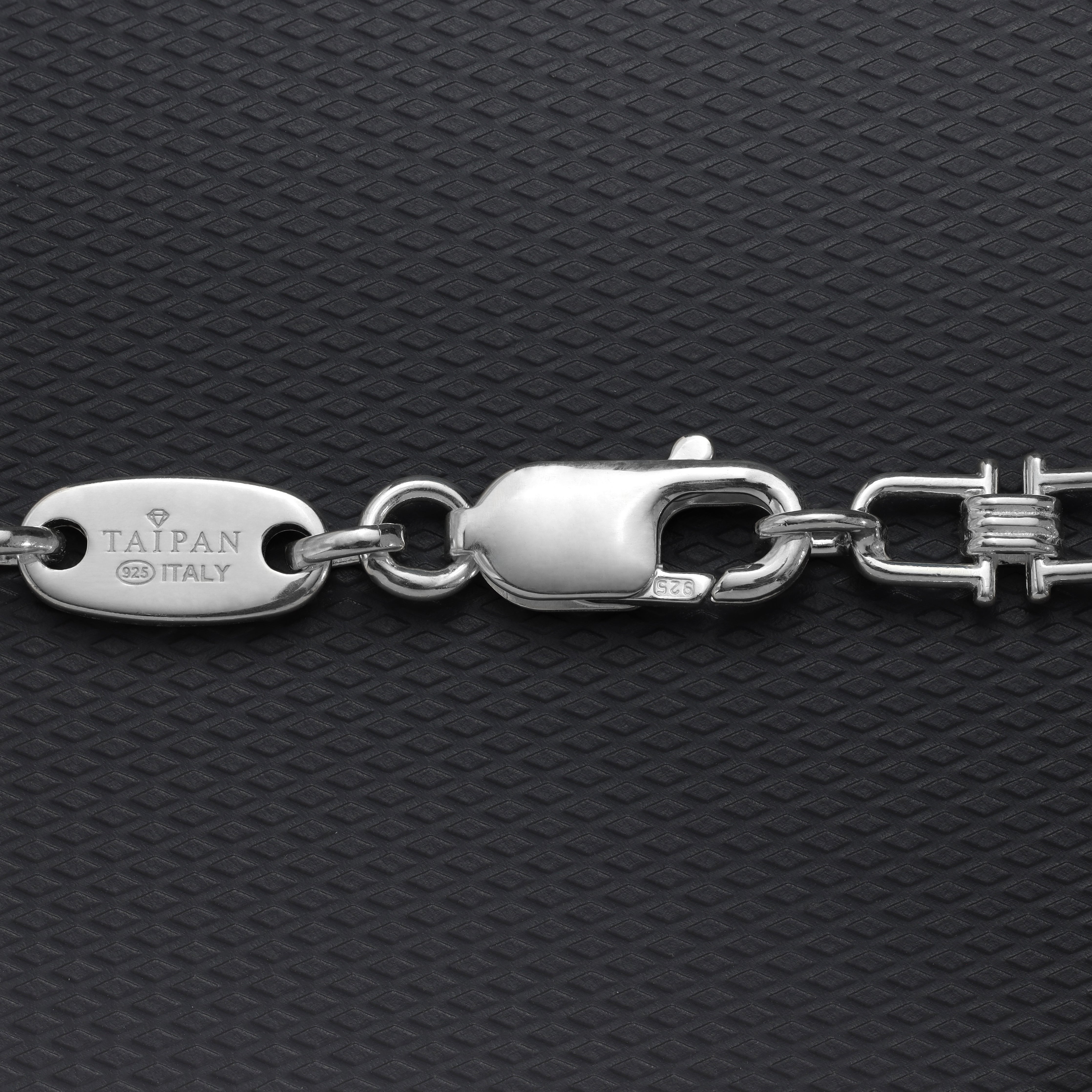 Plattenkette Armband 6mm aus 925 Silber - Taipan Schmuck