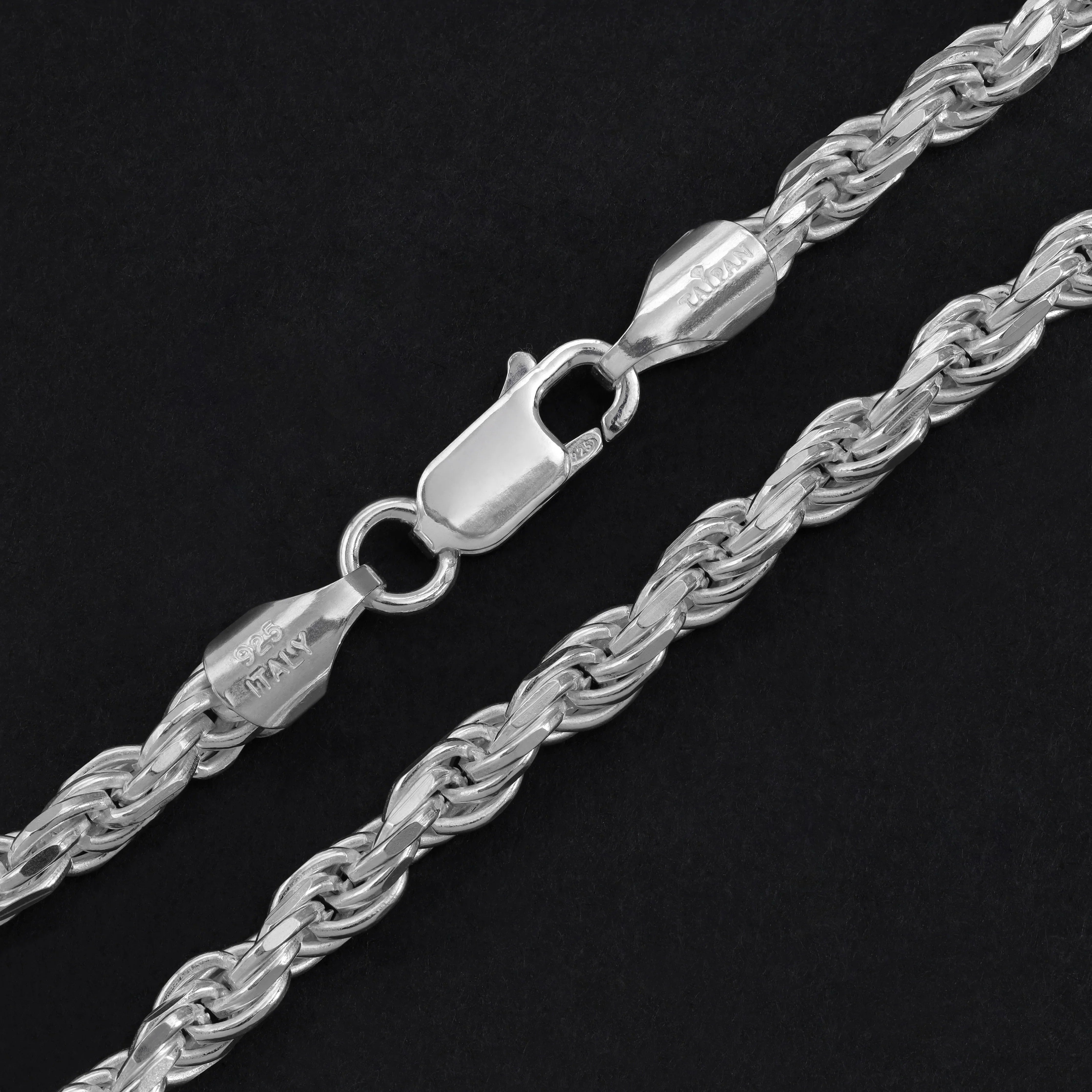 Kordelkette Armband Rope Chain aus 925 Silber in 3,5mm - Taipan Schmuck