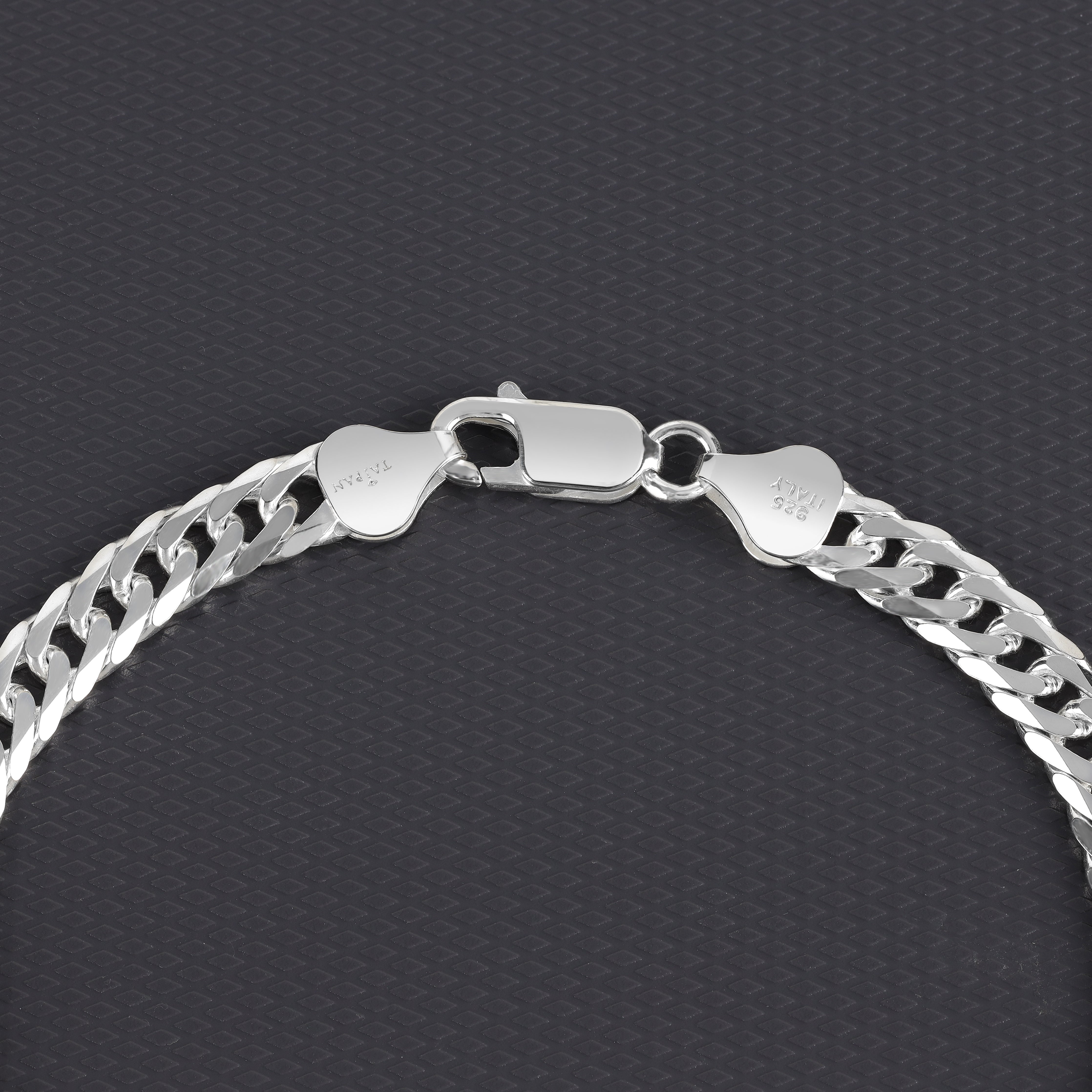 Doppel Panzerkette Armband 6mm breit 19cm lang 925 Sterling Silber (B476) - Taipan Schmuck