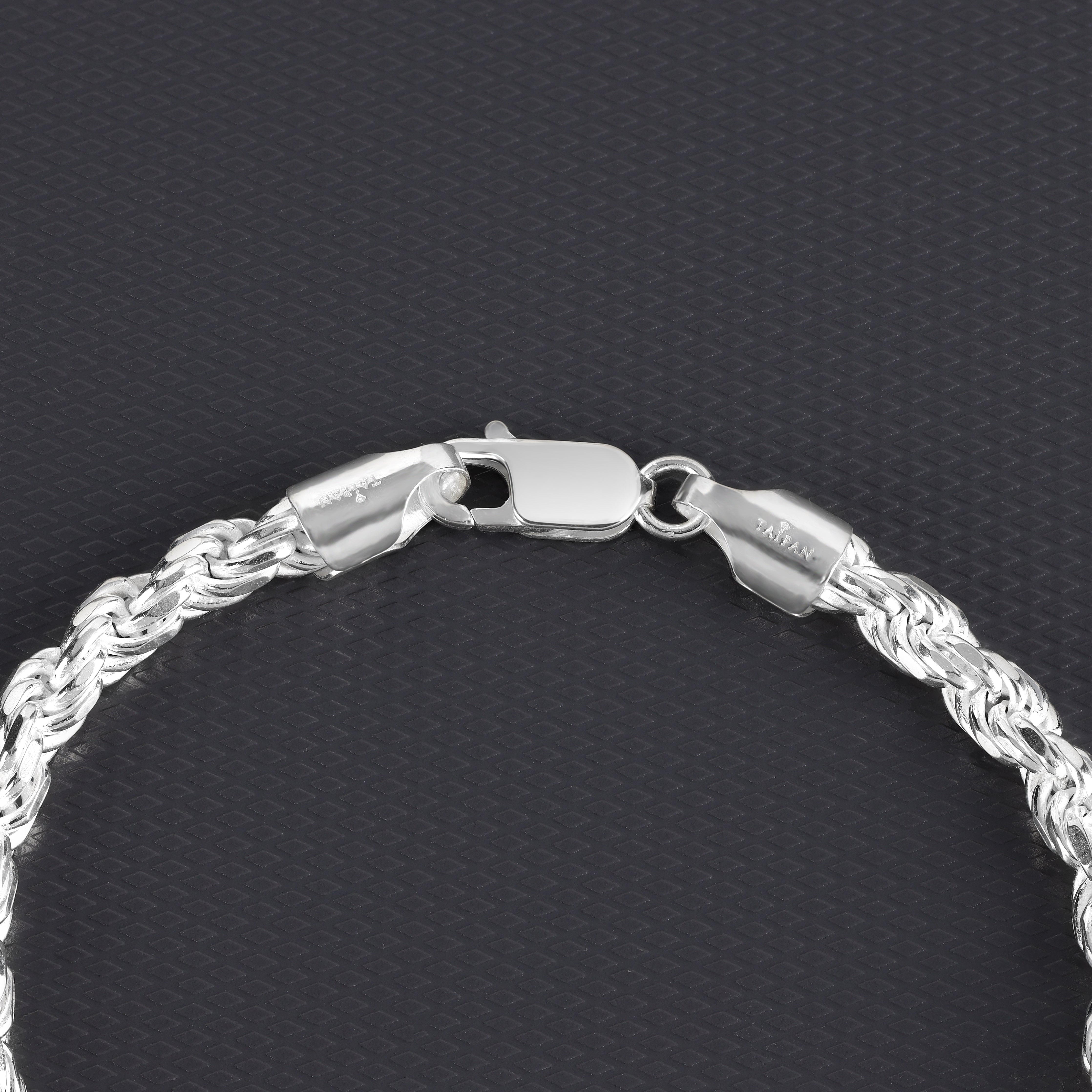 Kordelkette Rope Chain Armband 5mm breit 19cm lang 925 Sterling Silber (B480) - Taipan Schmuck