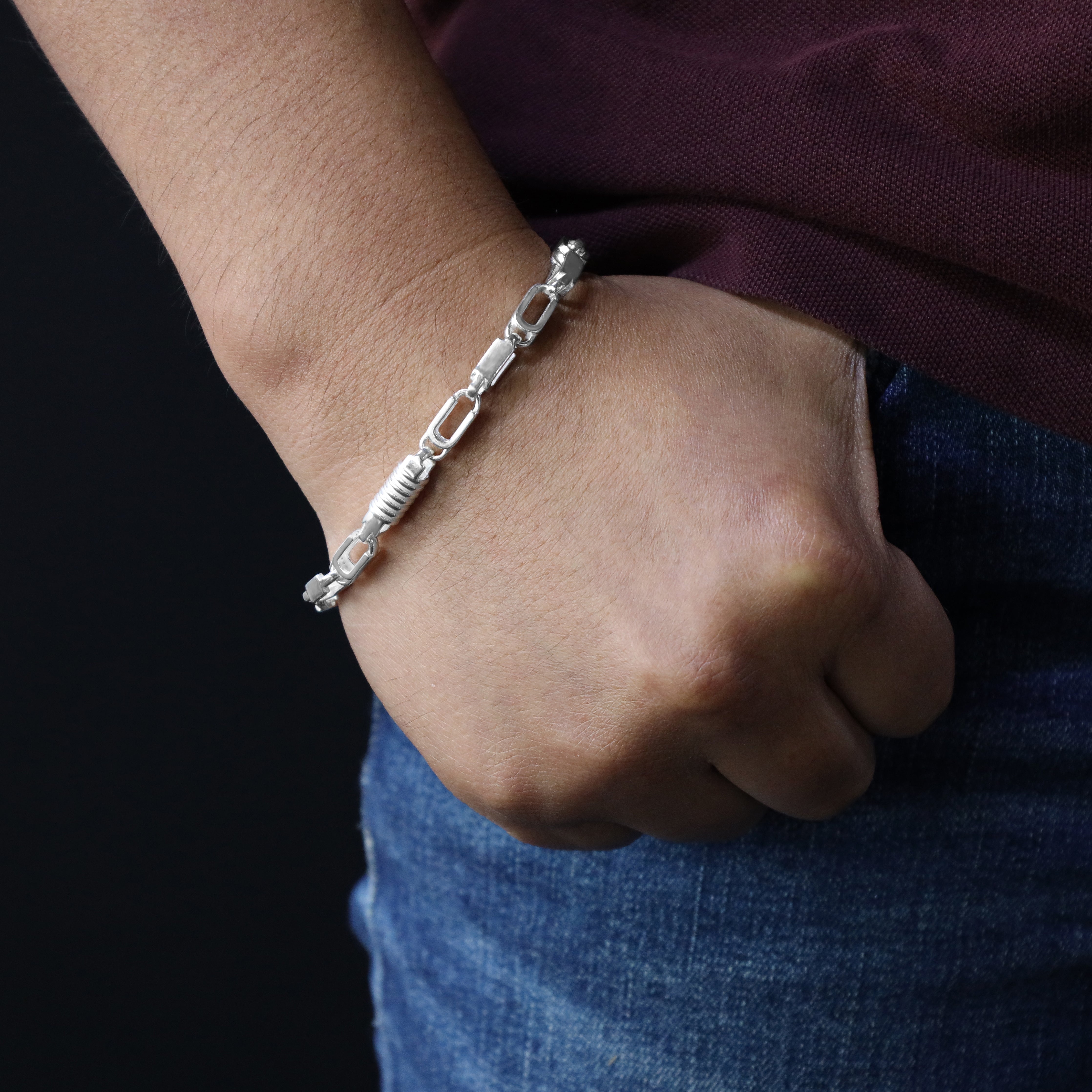 6mm Montecarlo Kette Armband - 925 Silber (version 1) - Taipan Schmuck