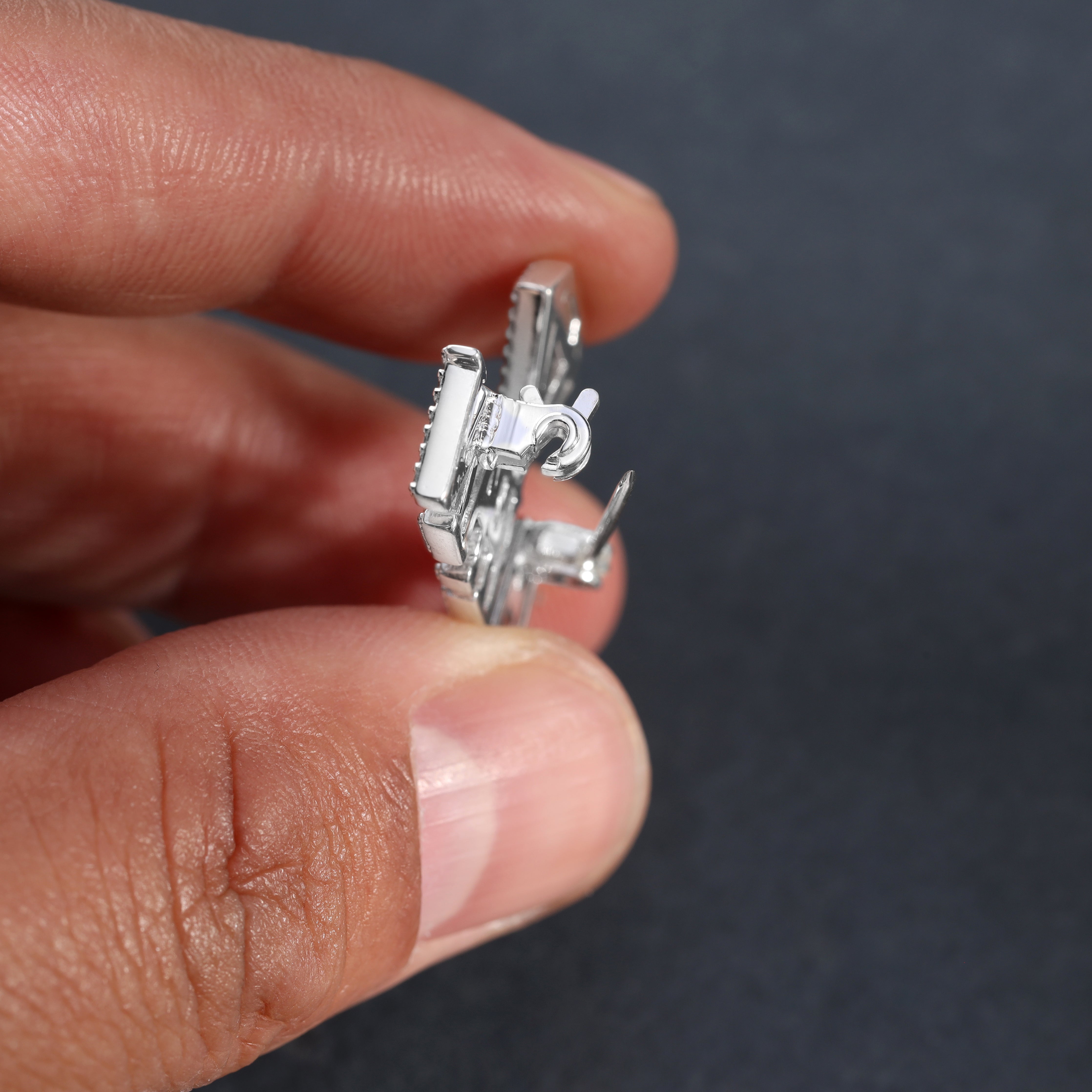 Iced Out Stil Taipan Brosche Anstecknadel Anhänger aus 925 Sterlingsilber (BR002) - Taipan Schmuck