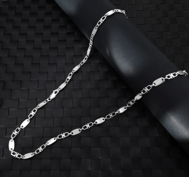 Bundle Test Plattenkette 6mm breit 60/70cm lang aus 925 Sterling Silber - Taipan Schmuck