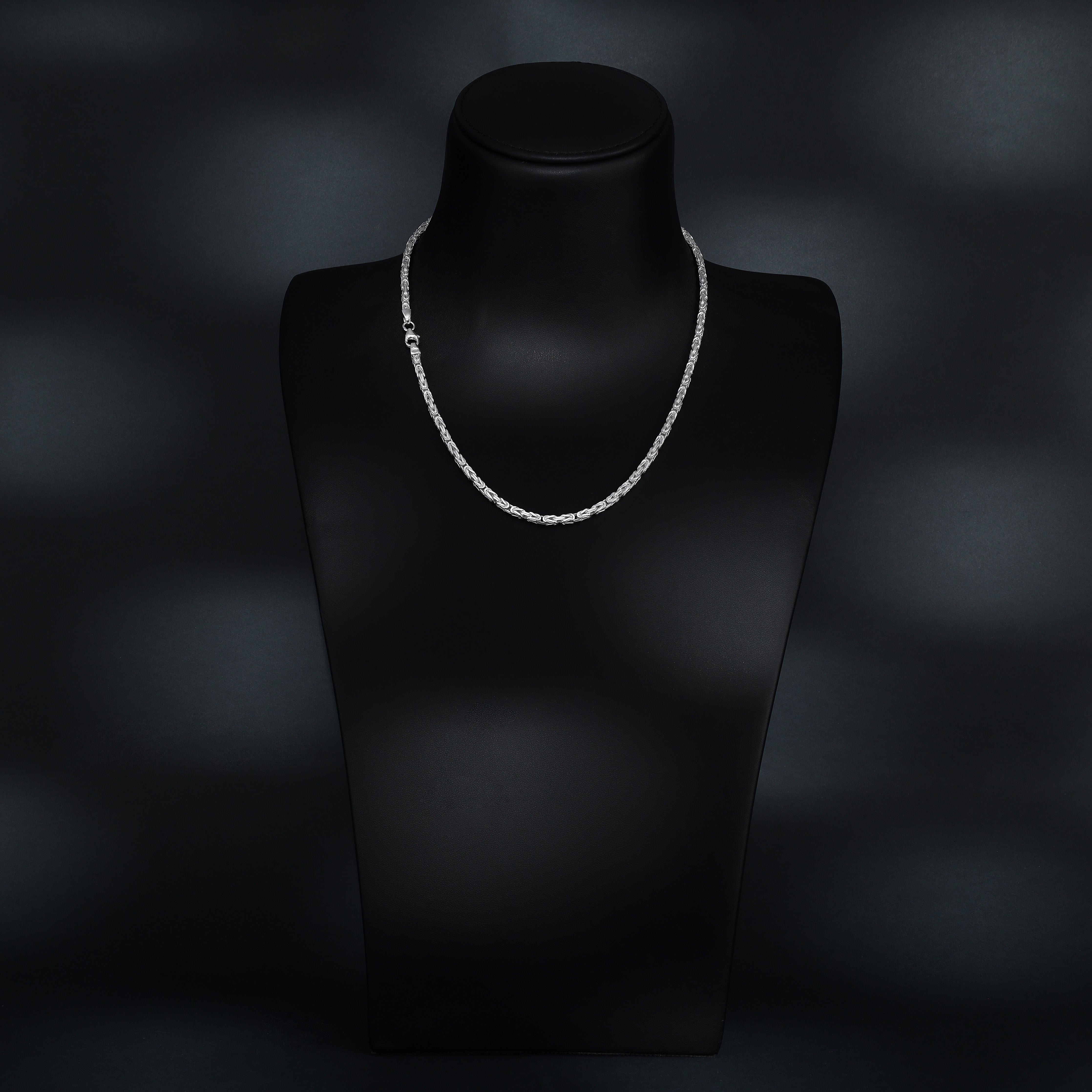 3mm Königskette - 925 Silber massiv vierkant hochglanzpoliert - Taipan Schmuck