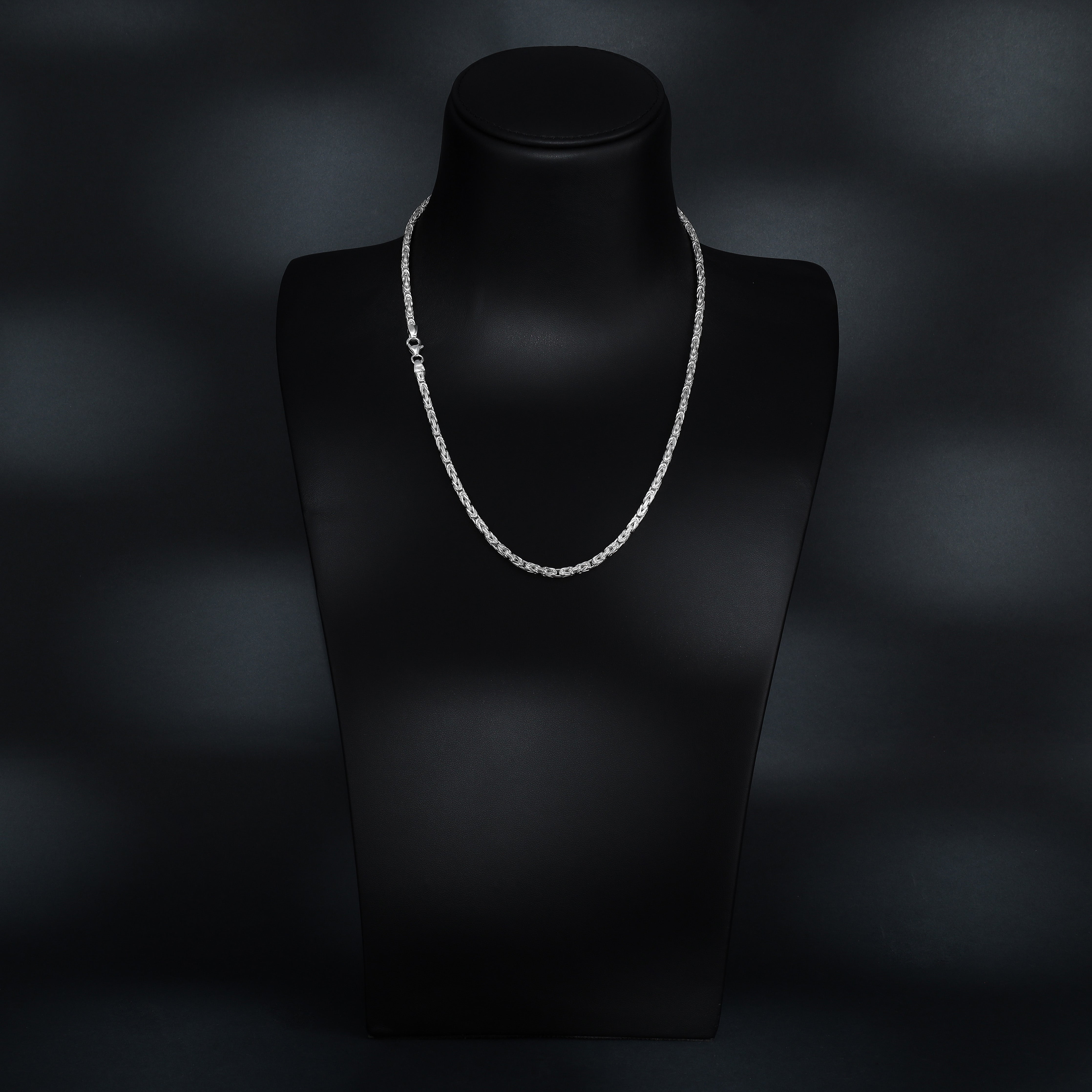 3mm Königskette - 925 Silber massiv vierkant hochglanzpoliert - Taipan Schmuck
