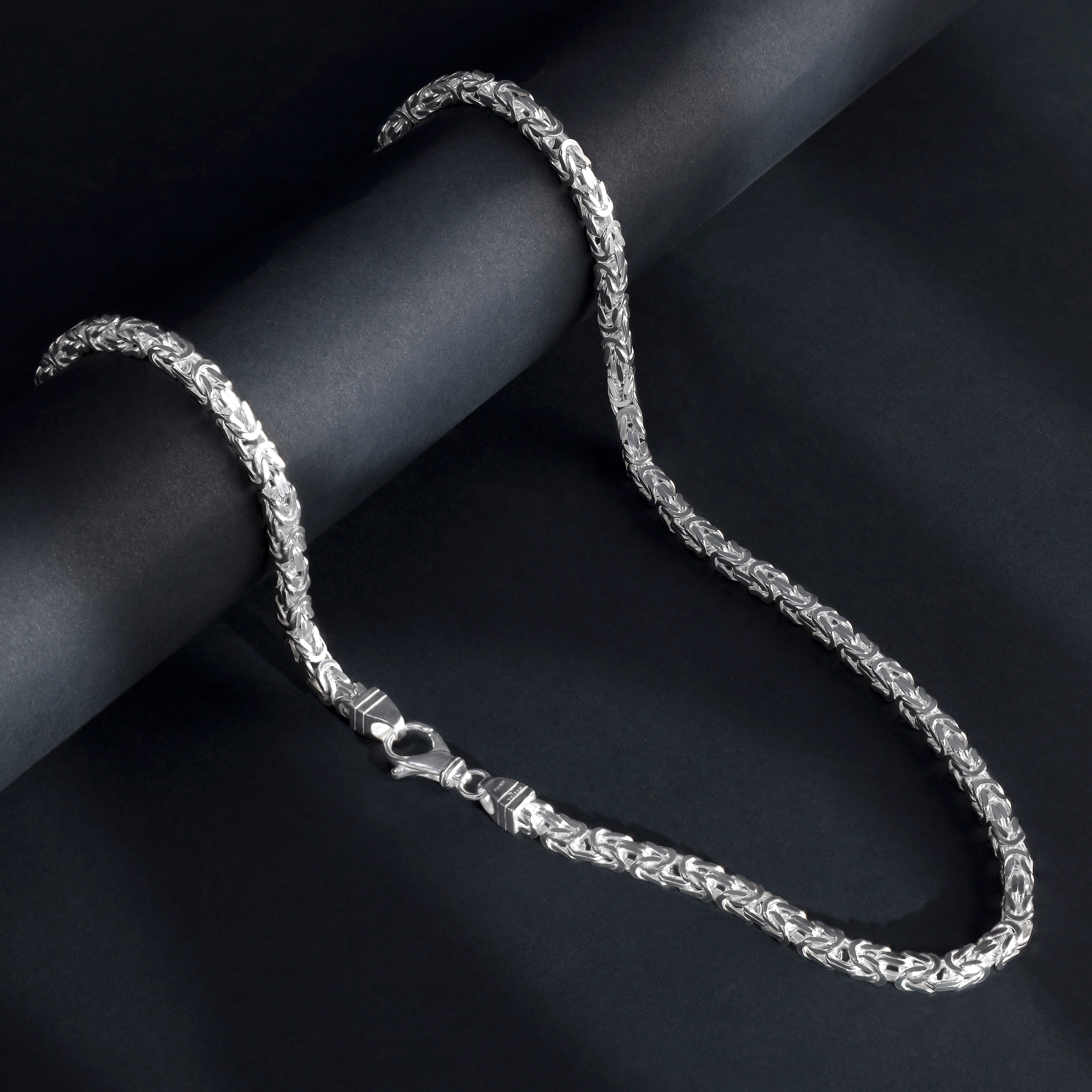 5mm Königskette - 925 Silber massiv vierkant - Taipan Schmuck