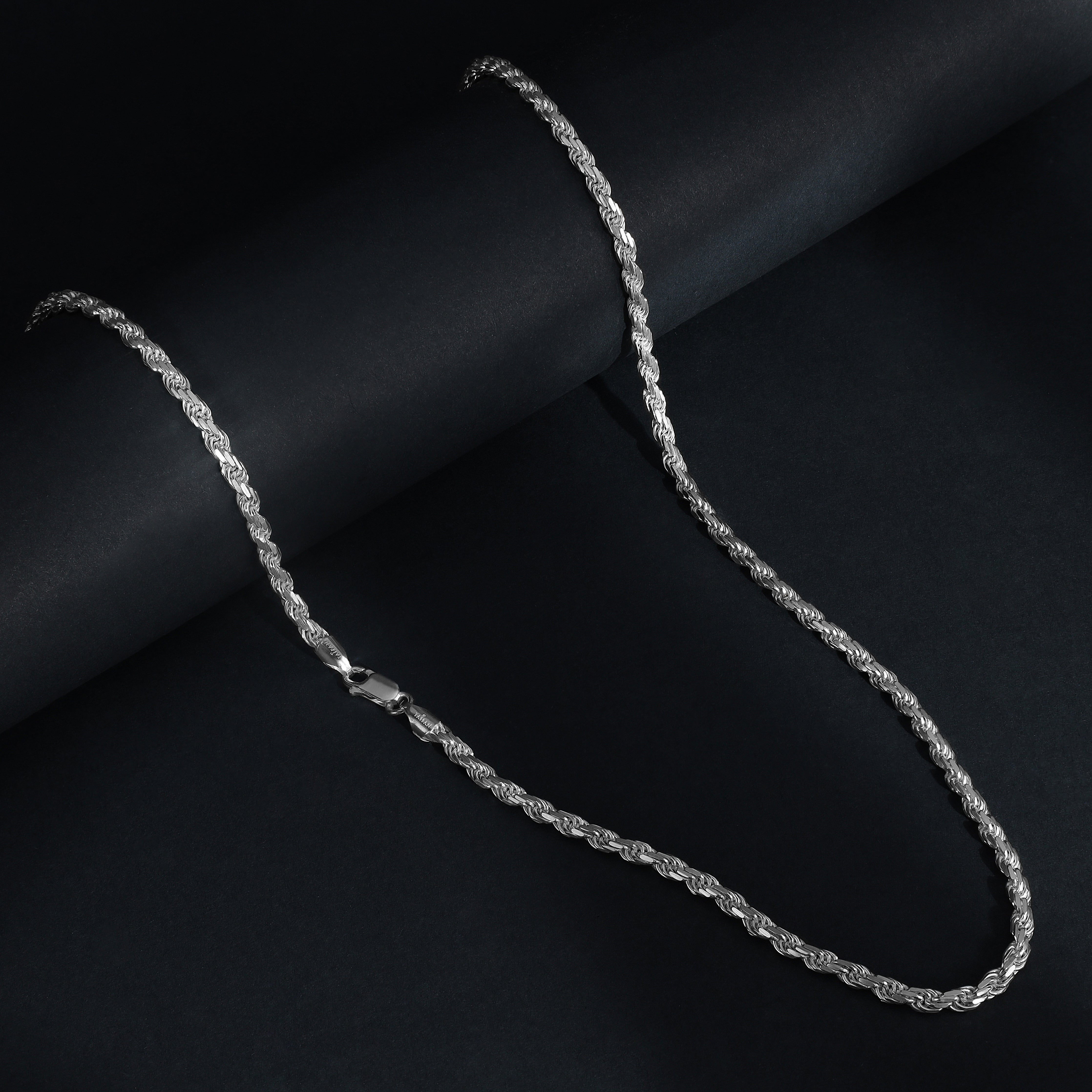 Kordelkette Rope Chain aus 925 Silber in 3,5mm - Taipan Schmuck