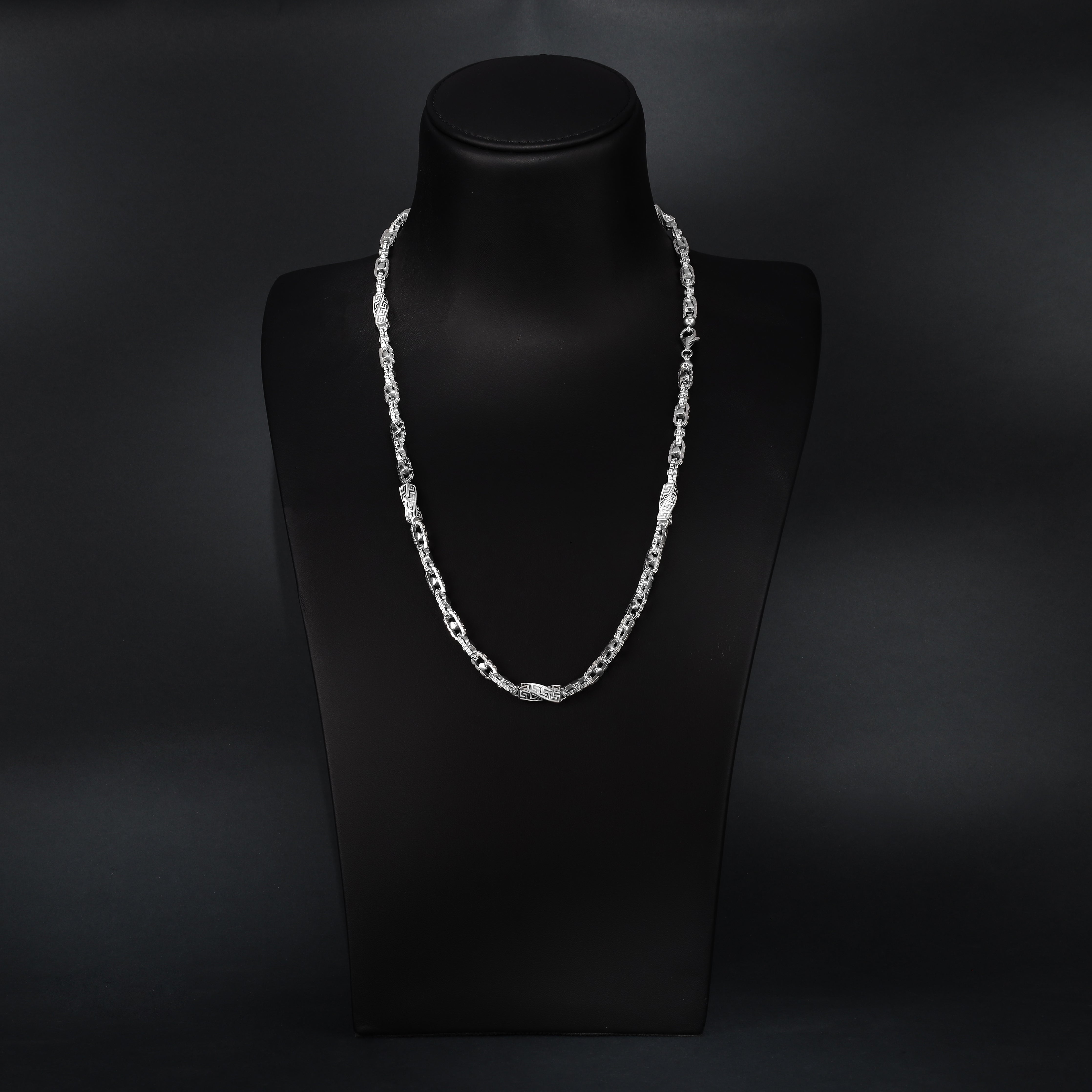 Santorini Monte Carlo Kette 55/60/65/70cm lang 6mm breit aus 925 Sterlingsilber - Taipan Schmuck