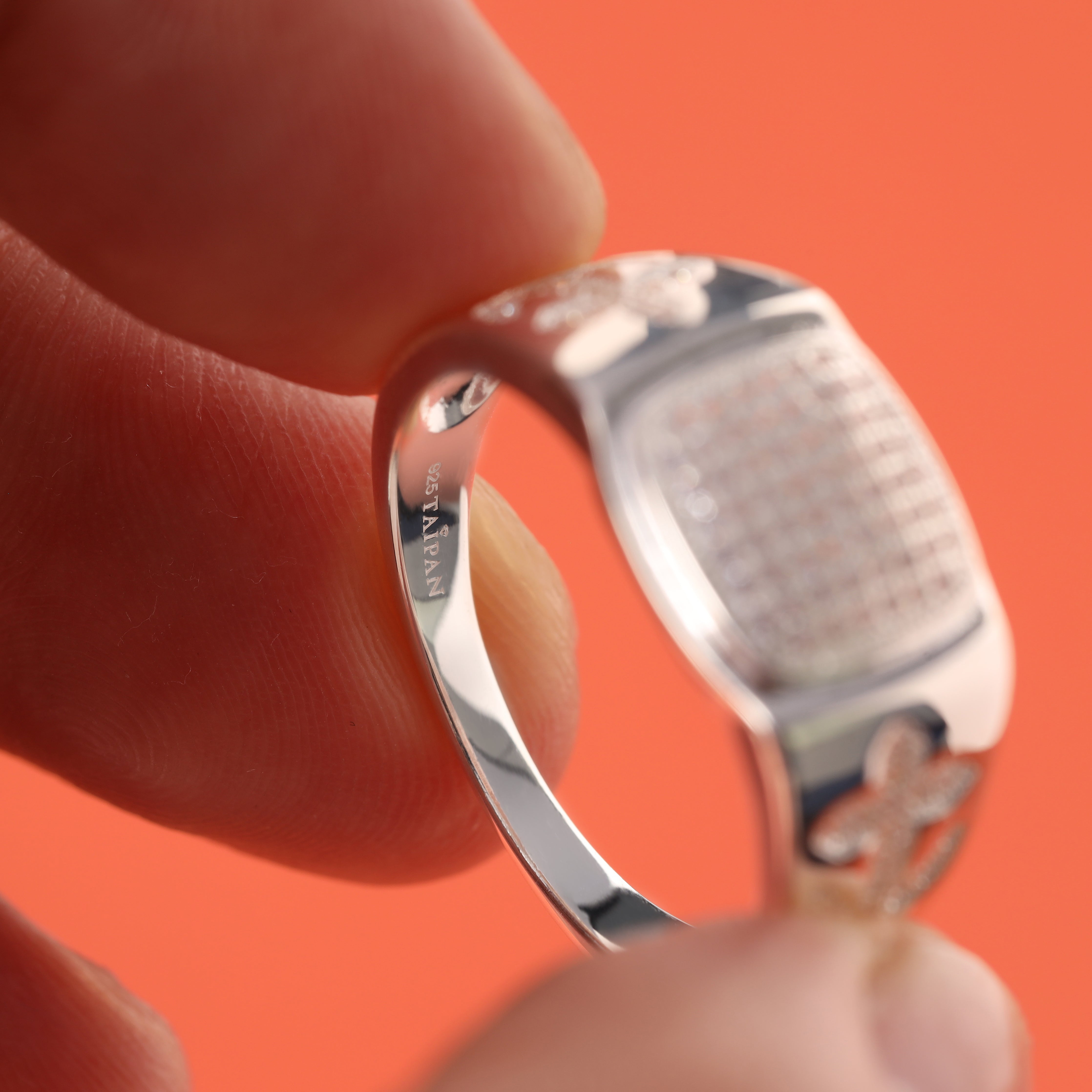 Iced Out Stil Ring Silberring Größe 8-11 aus 925 Sterlingsilber - Taipan Schmuck