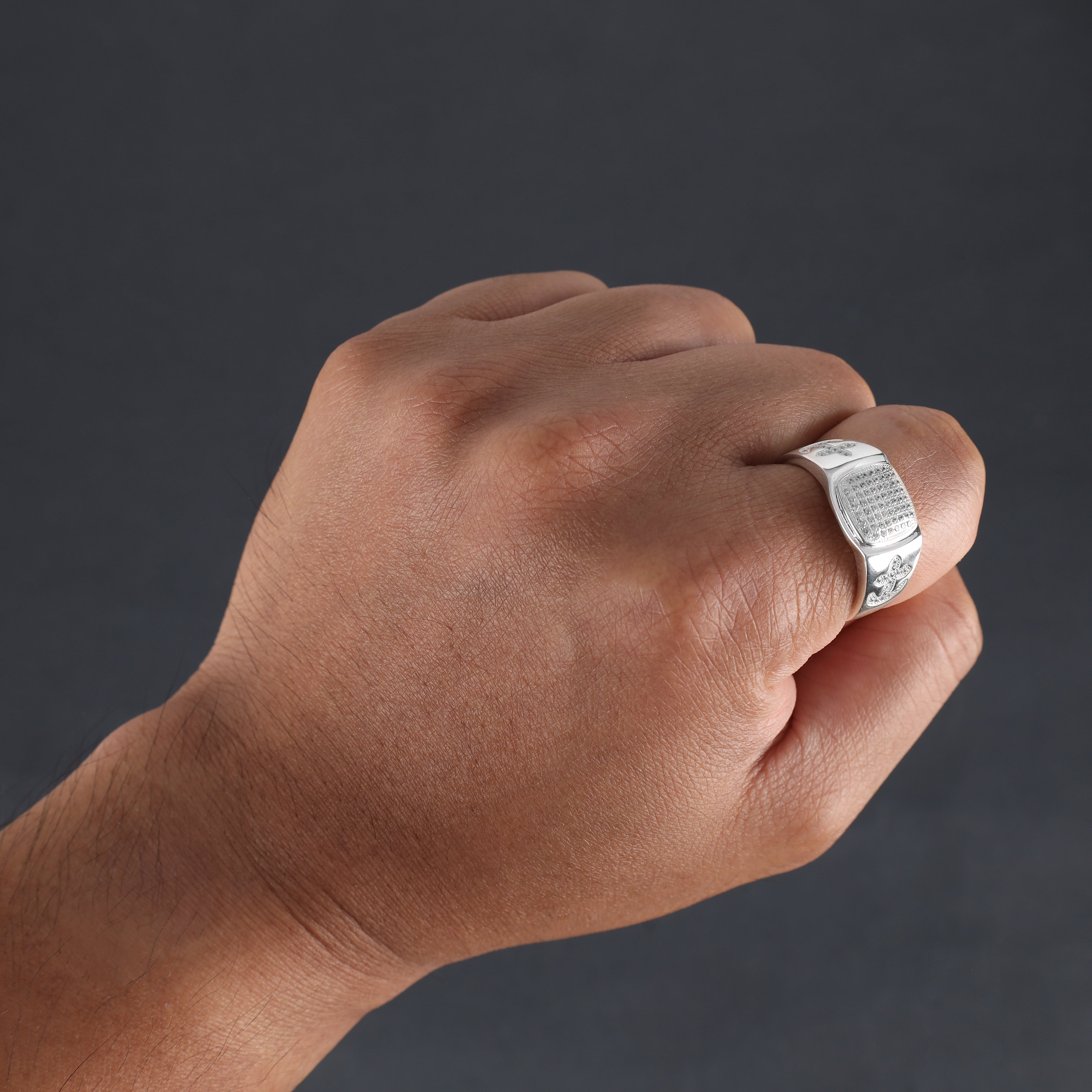 Iced Out Stil Ring Silberring Größe 8-11 aus 925 Sterlingsilber - Taipan Schmuck