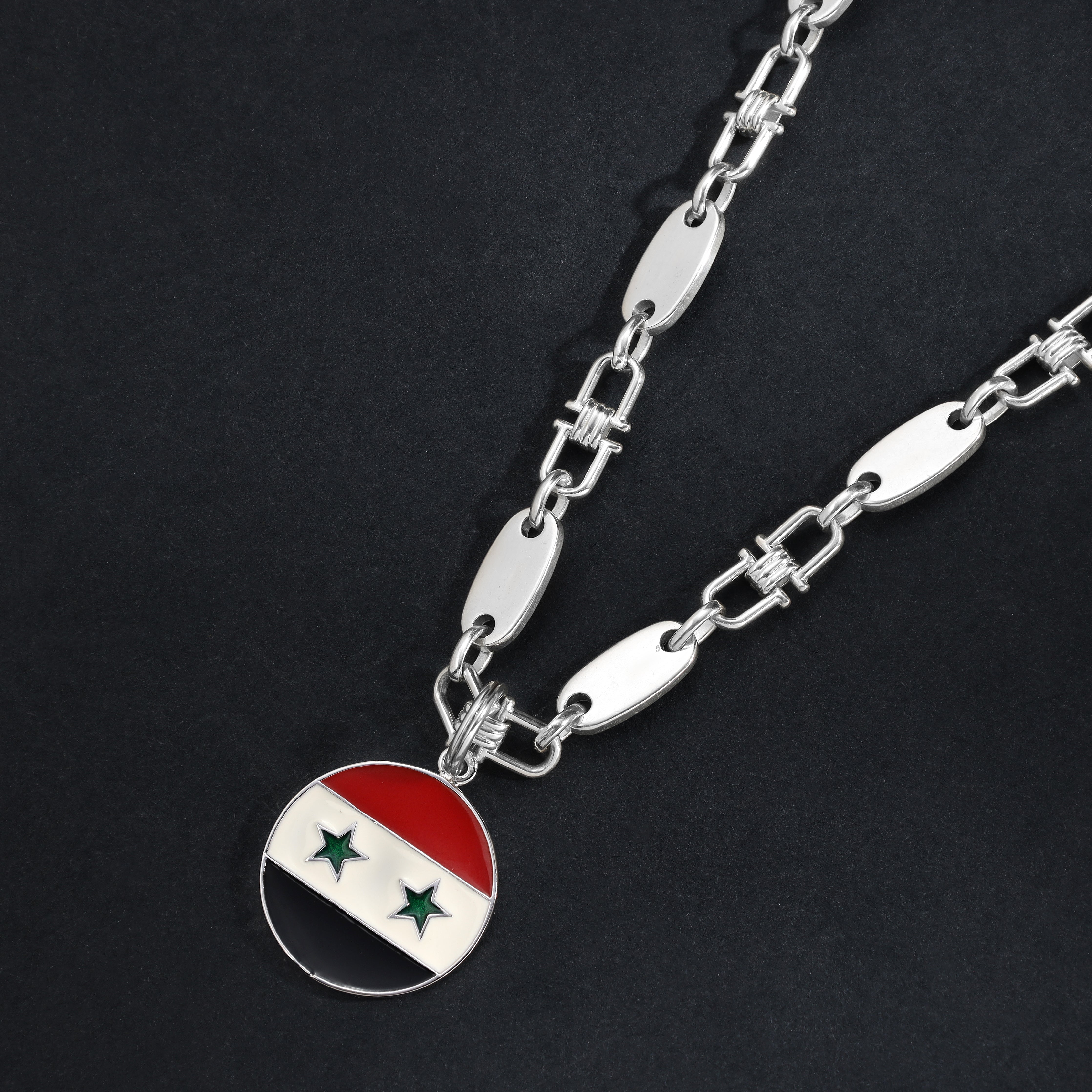 Syria Anhänger rund aus 925 Sterlingsilber (PE391) - Taipan Schmuck