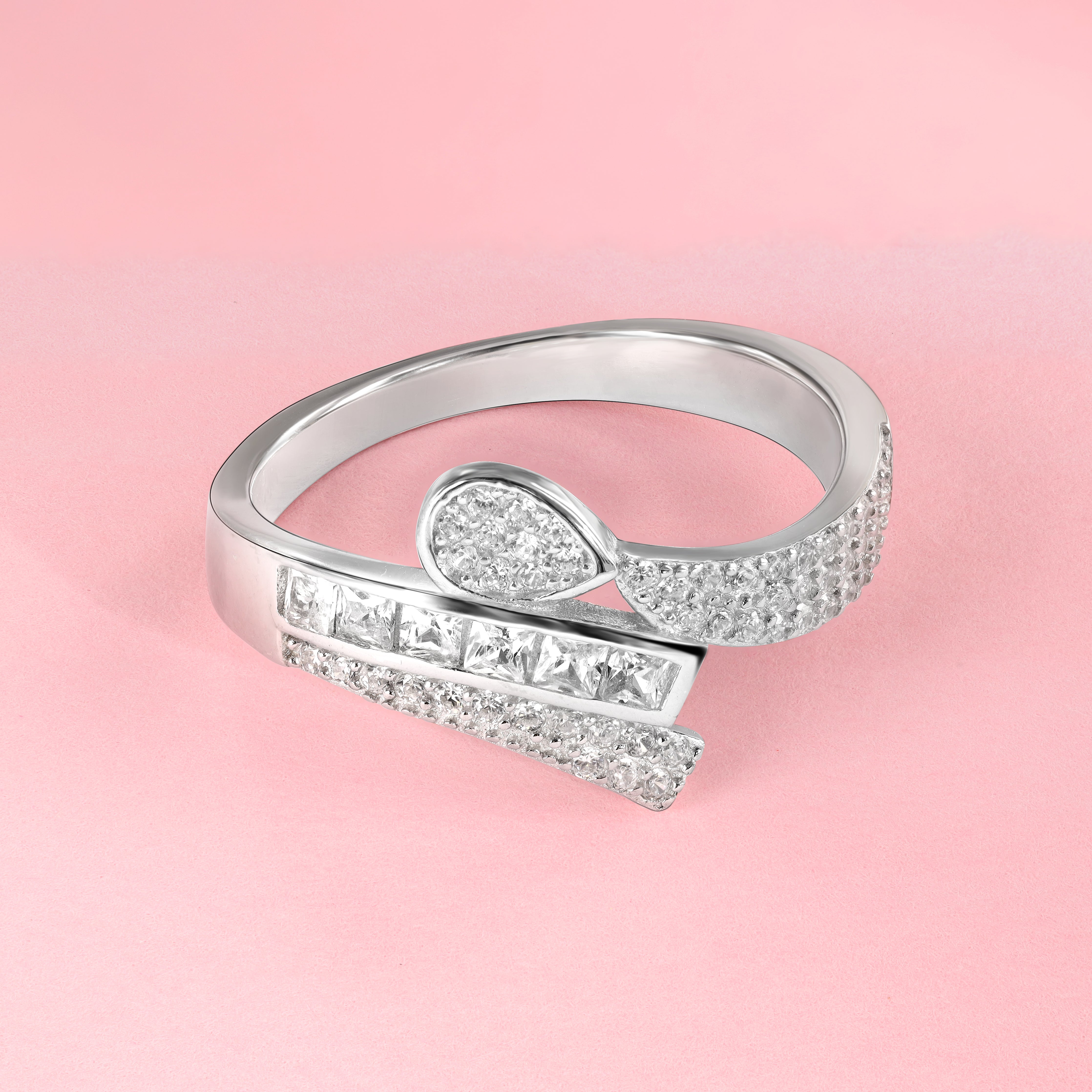 Damen Silberring Tropfen Drop Größe 6-9 aus 925 Sterlingsilber - Taipan Schmuck