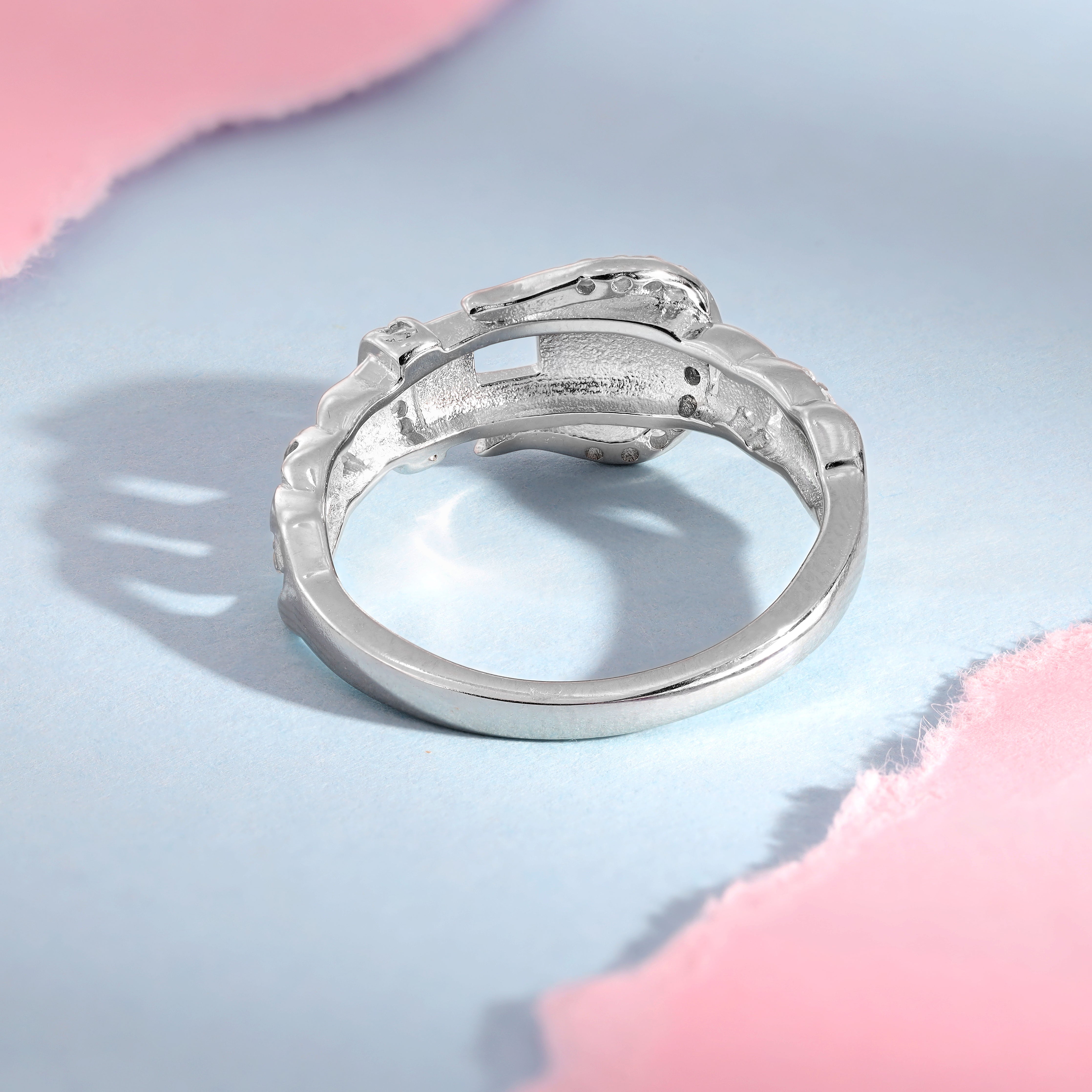 Gürtelschnalle Damen Ring Silberring Gr. 5,5-6 aus 925 Sterlingsilber - Taipan Schmuck
