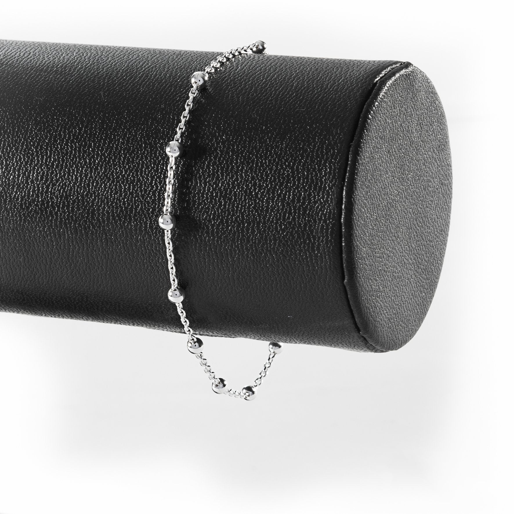 TAIPAN 19cm Damen Silberarmband mit Kreuzanhänger Rosenkranz Armband 925 Silber - Taipan Schmuck