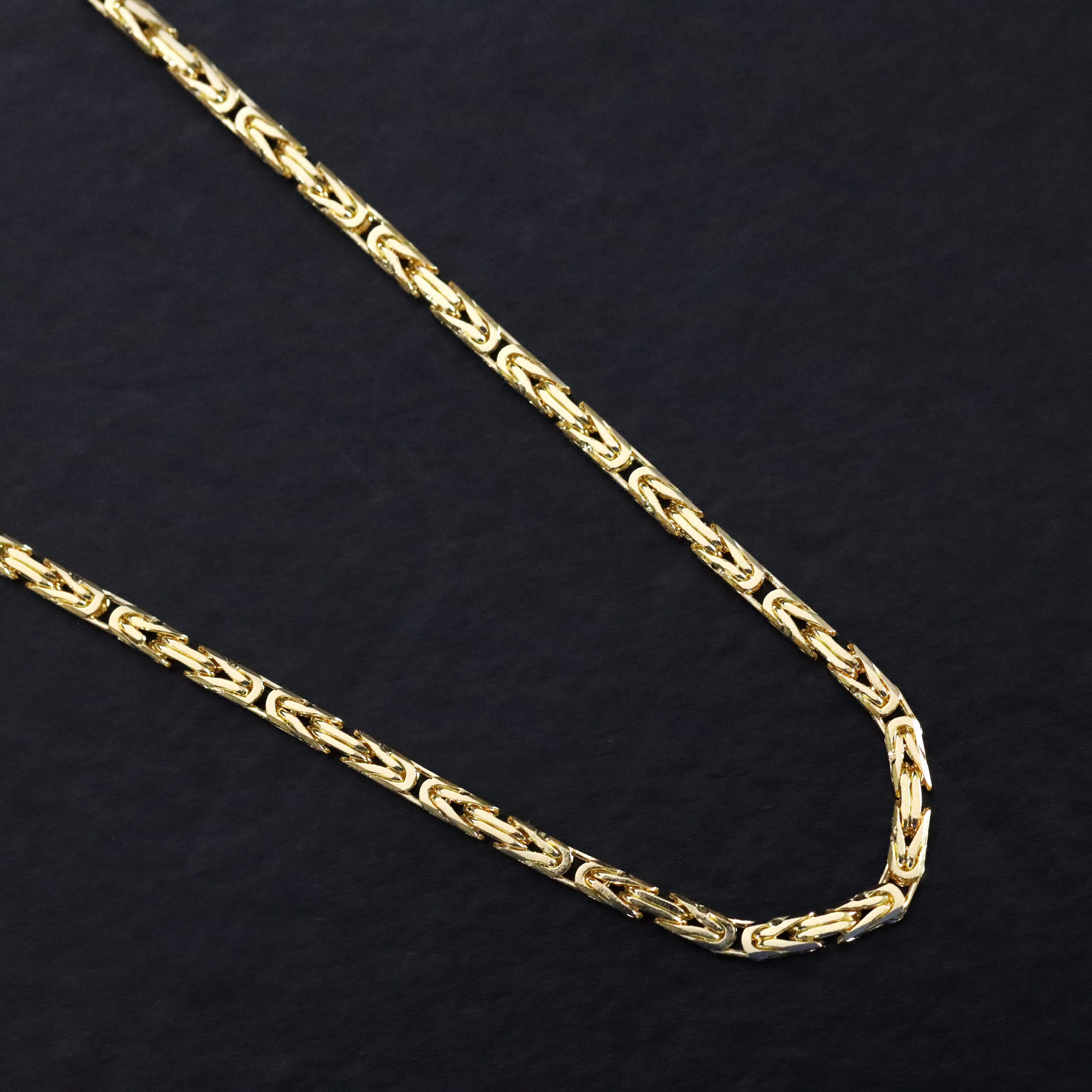 18K 750 Gold Königskette 2,2mm breit 50cm lang - Taipan Schmuck