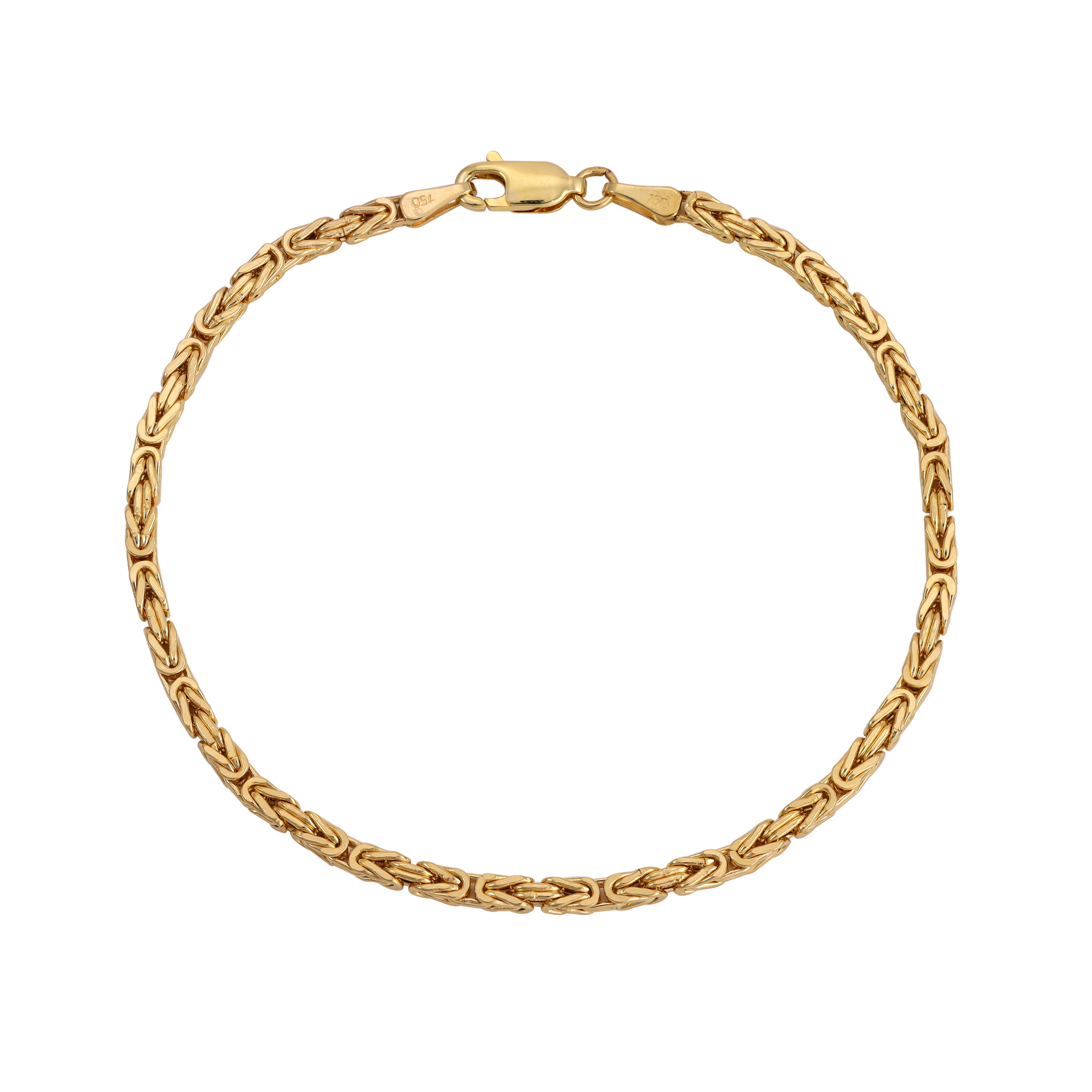 18K 750 Gold Königskette Armband 2,3mm breit 19cm lang - Taipan Schmuck