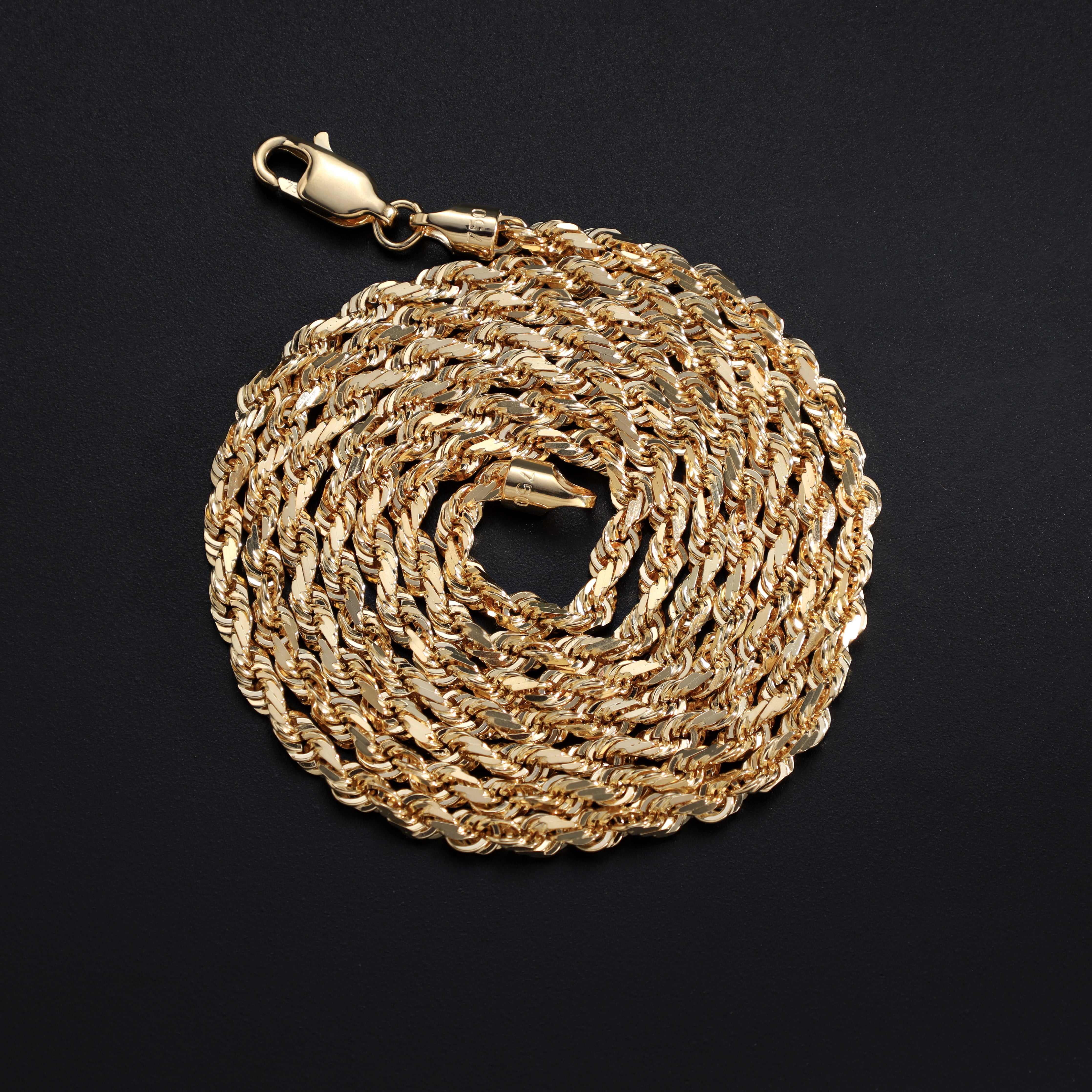 18K 750 Gold Kordelkette Rope Chain 2,7mm breit 55cm lang - Taipan Schmuck