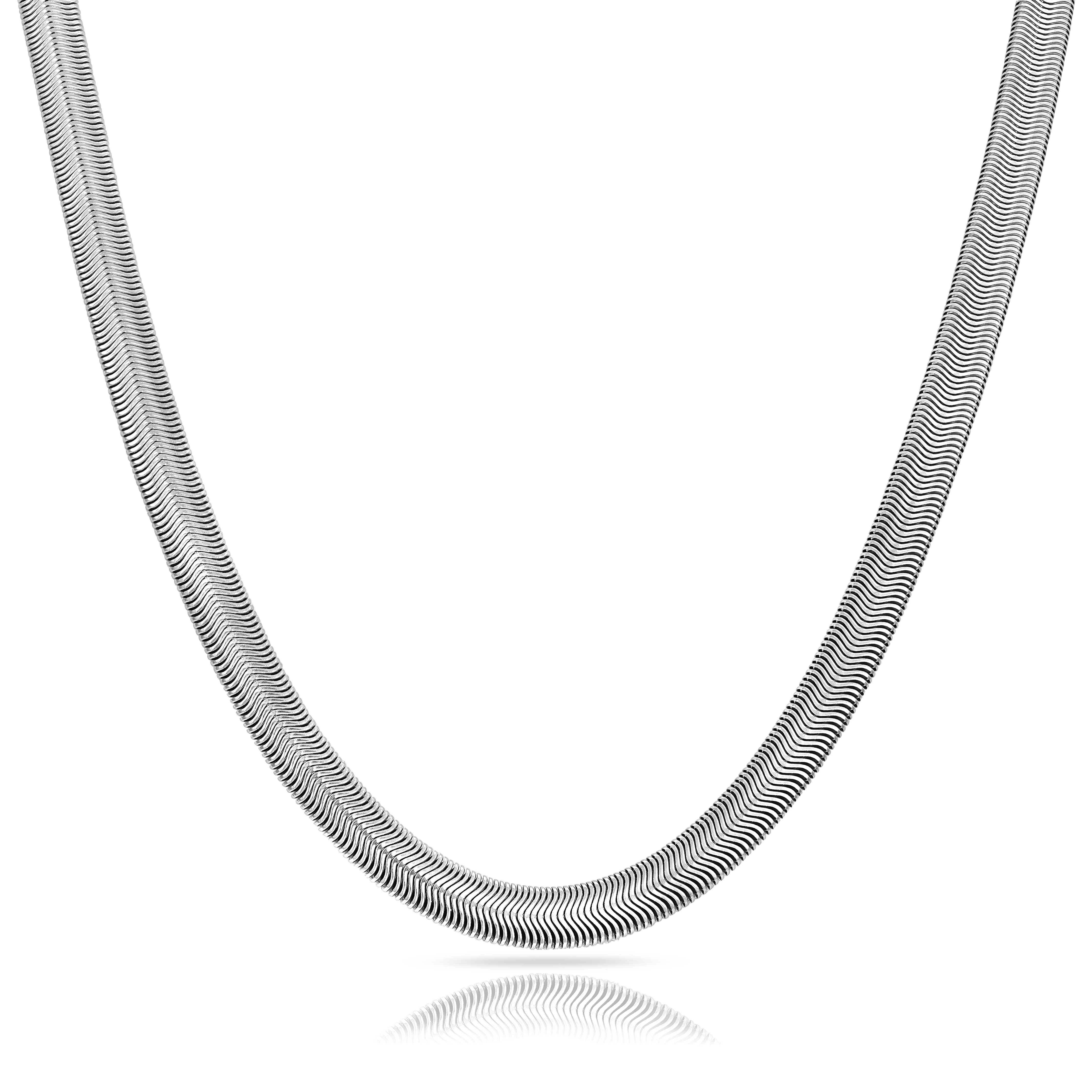 Set 14 - Edelstahl Herringbone Chain 6,3mm + Edelstahl Anhänger - Taipan Schmuck
