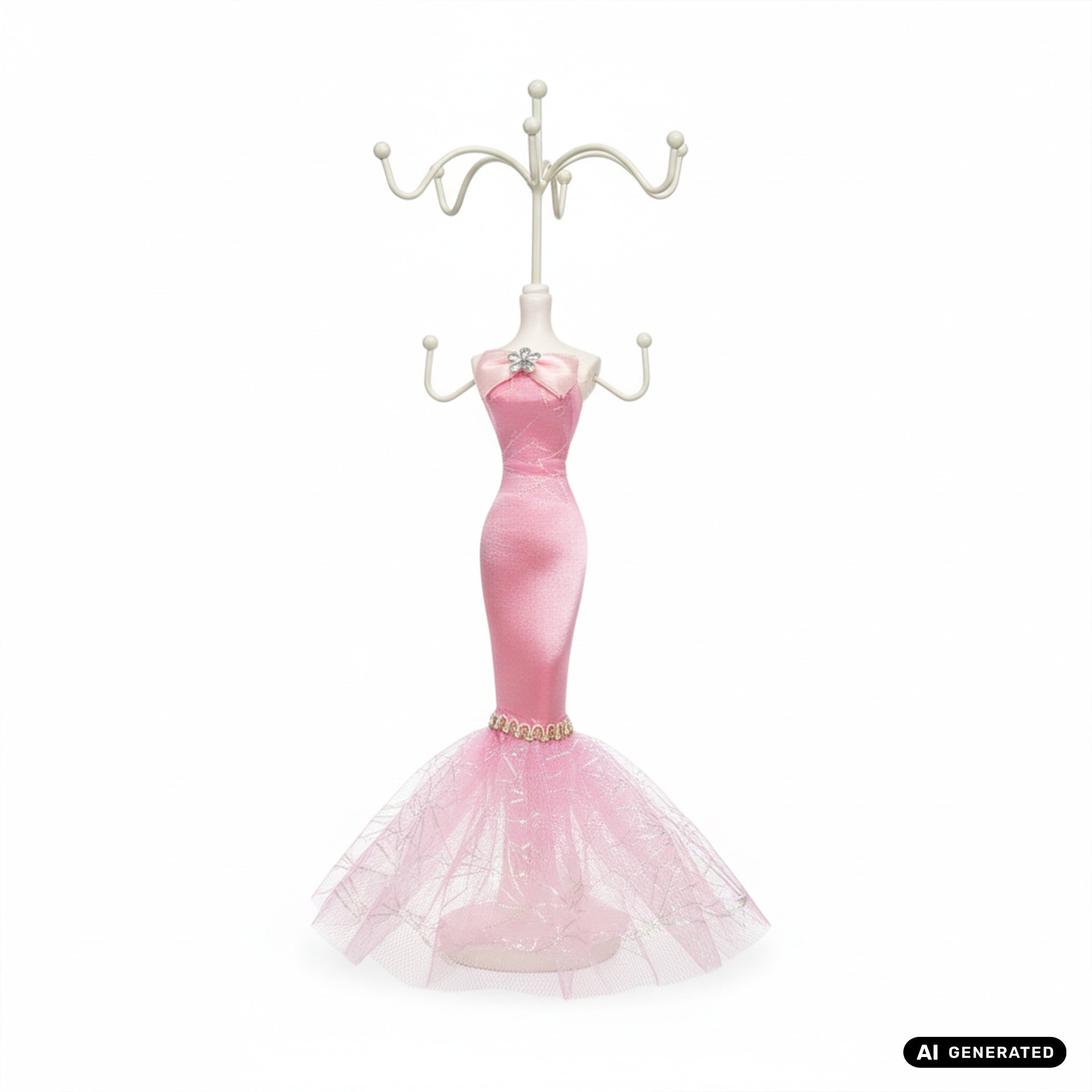 Schmuckständer als Puppe in pink Schmuck Mannequin Deko