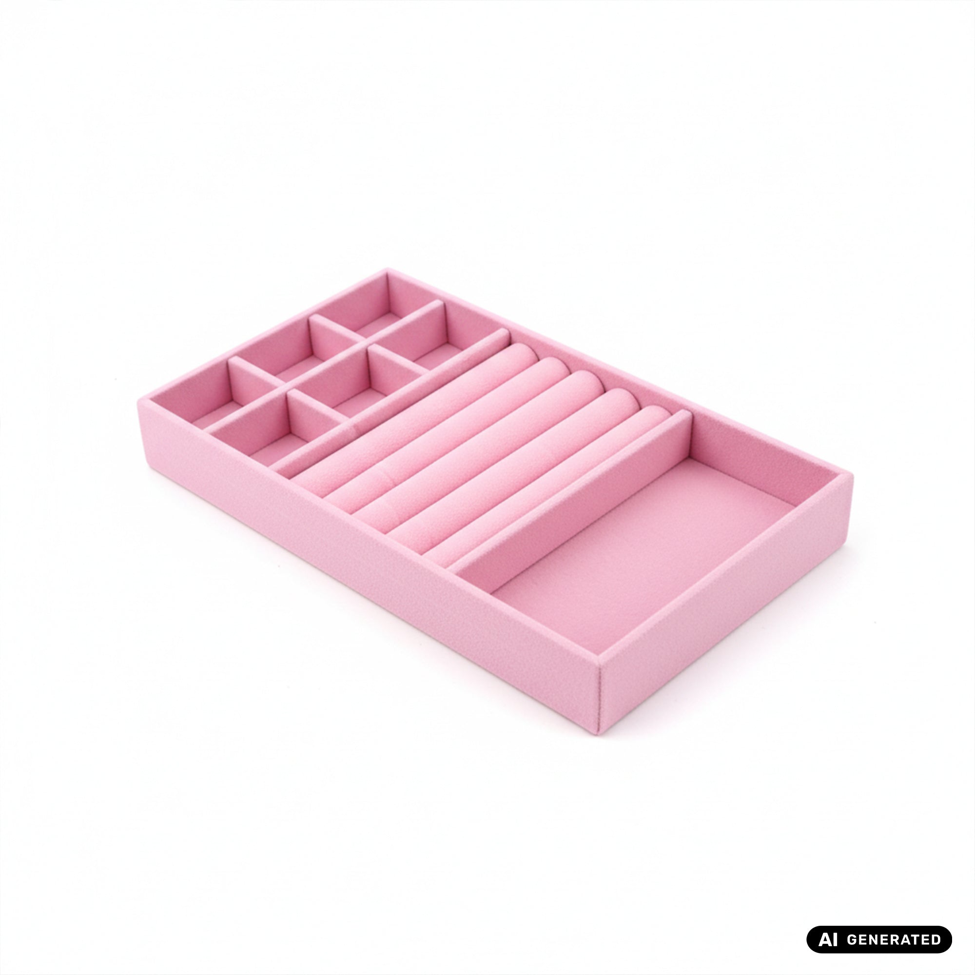 Schmucklade pink für Schmuckpräsentation und Aufbewahrung 3 Fächer