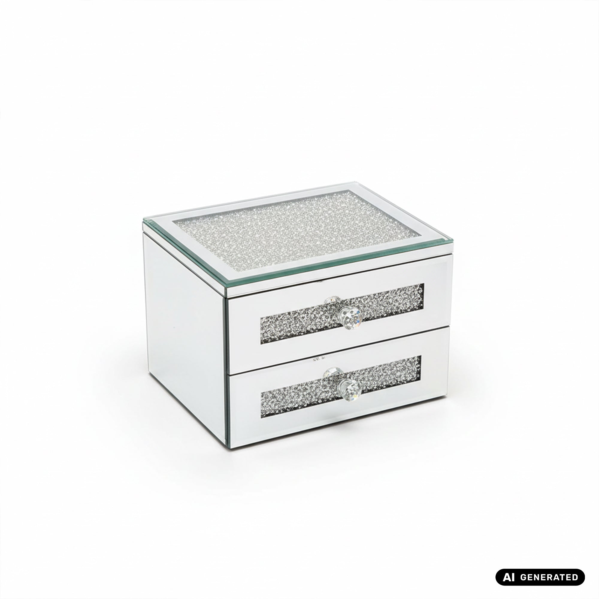 Schmuckbox Schubalde mit Kristall-Glitzer