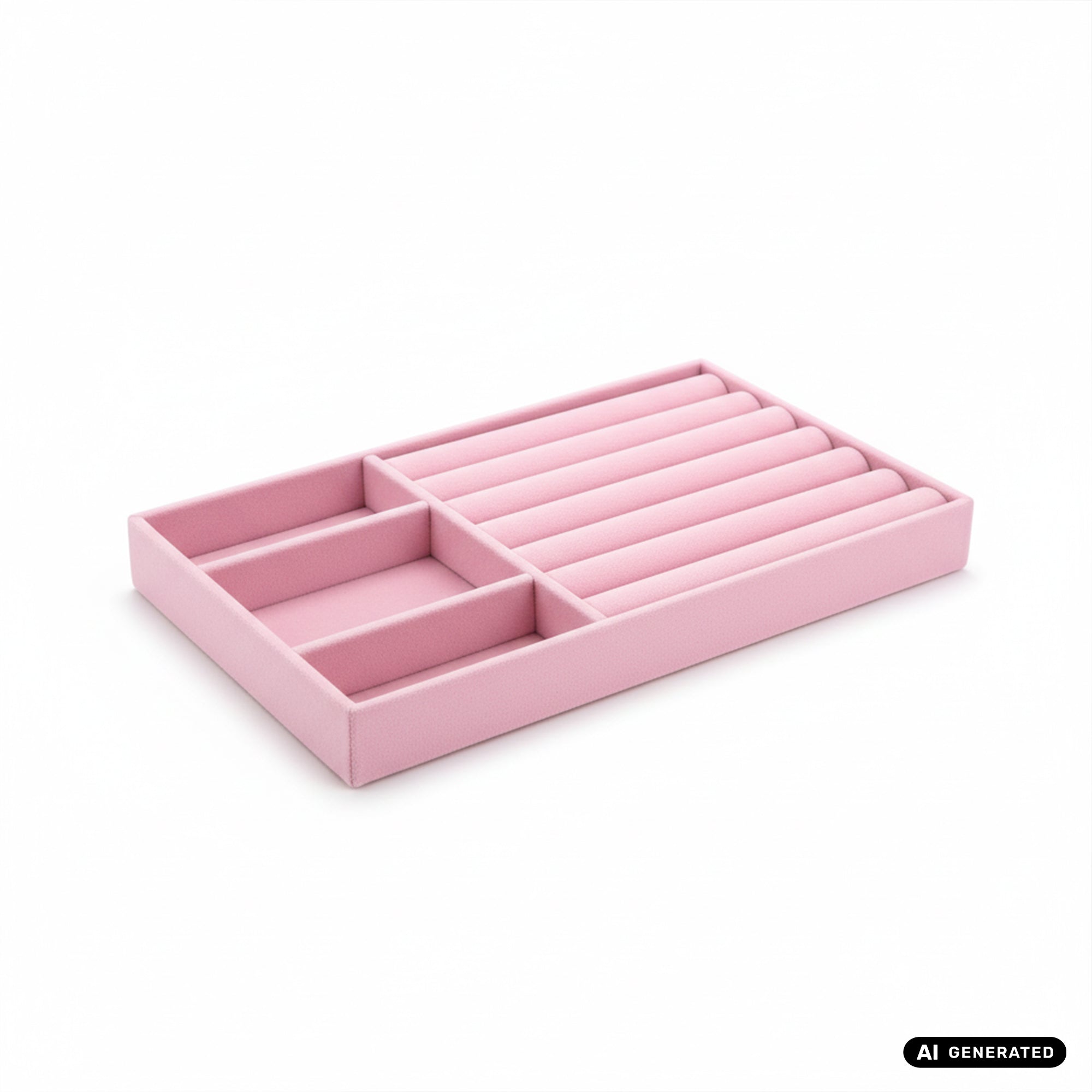 Schmucklade pink für Schmuckpräsentation und Aufbewahrung 2 Fächer