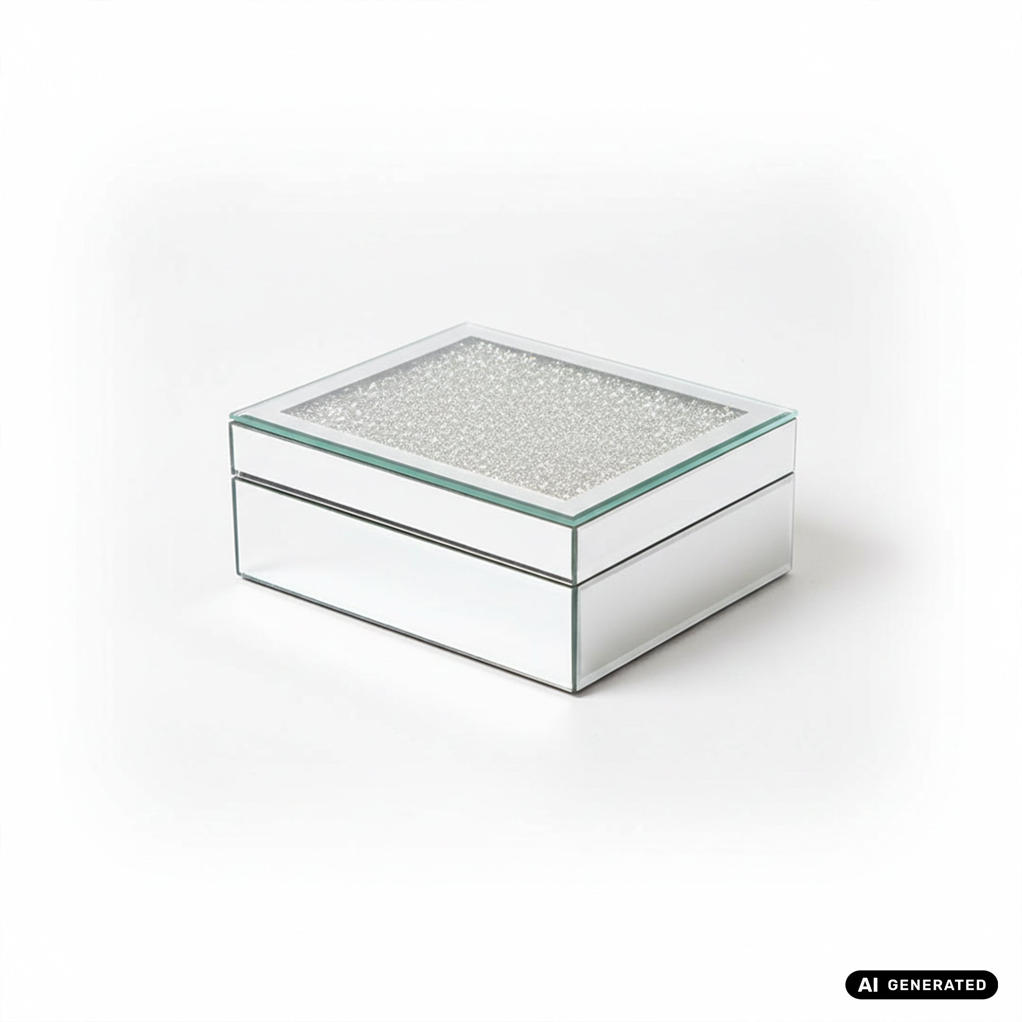 Elegante Schmuckbox mit Kristall-Glitzer